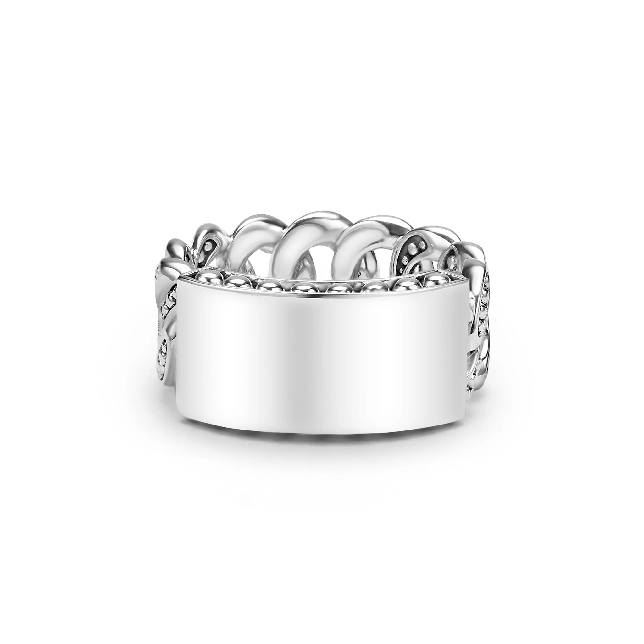 Anthem Silver Engravable Curb Link Ring - Image 5