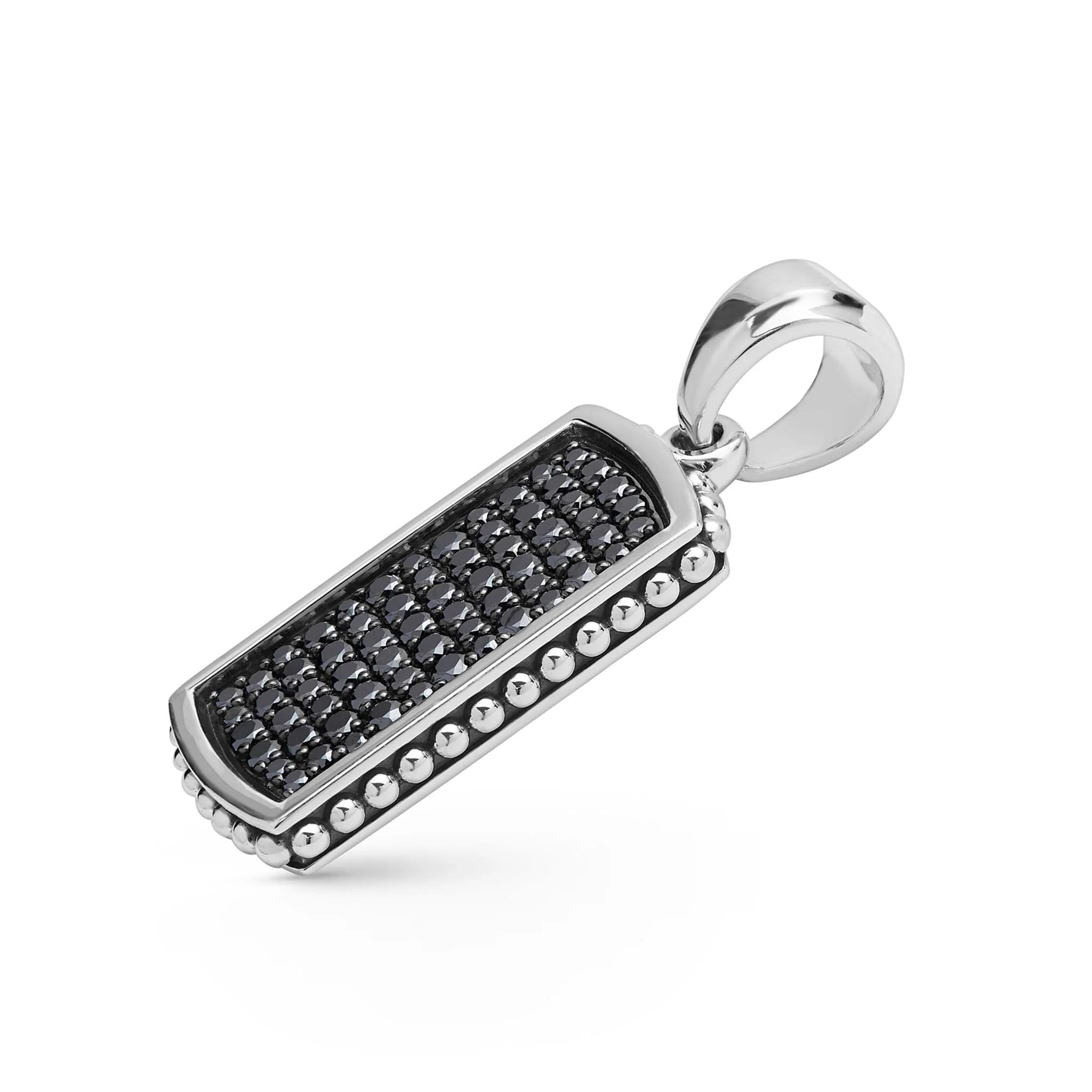 Anthem Sterling Silver Beaded Black Diamond Tag Amulet - Image 3