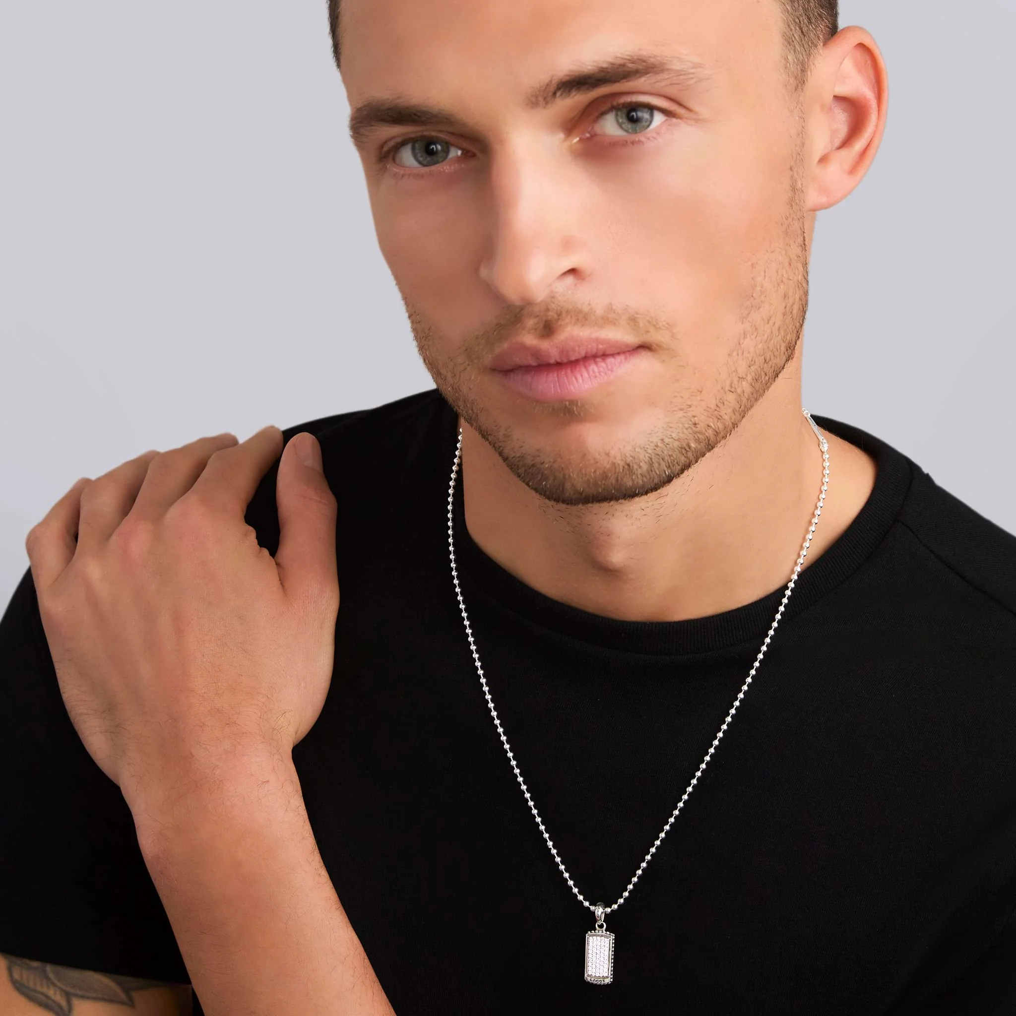 Anthem Diamond Tag Amulet Necklace - Image 2