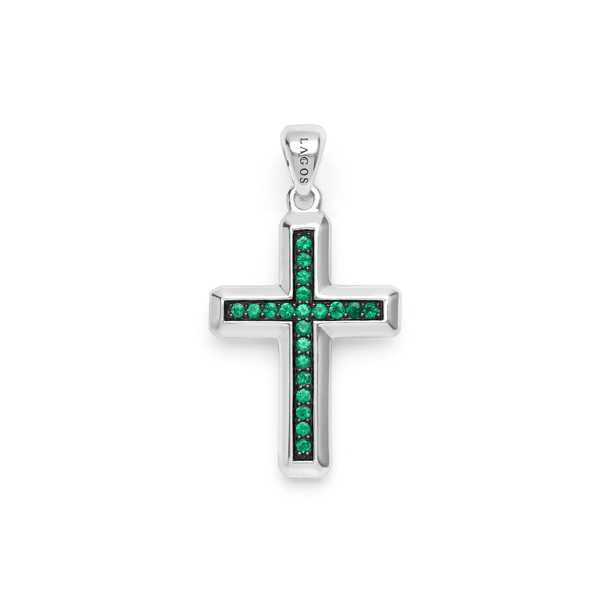 Anthem Sterling Silver and Emerald Cross Amulet