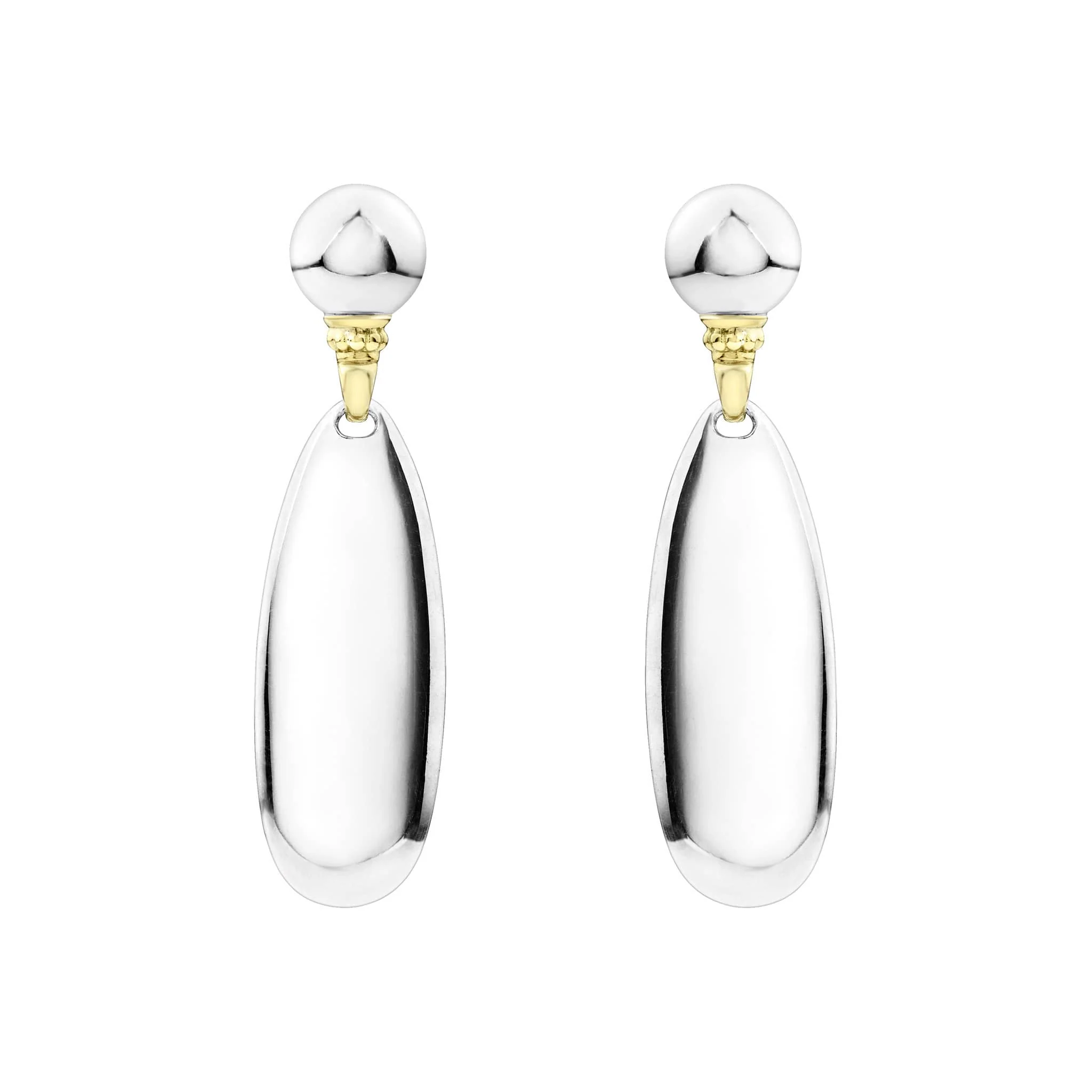 Beloved Smooth Silver Drop Earrings - Image 3