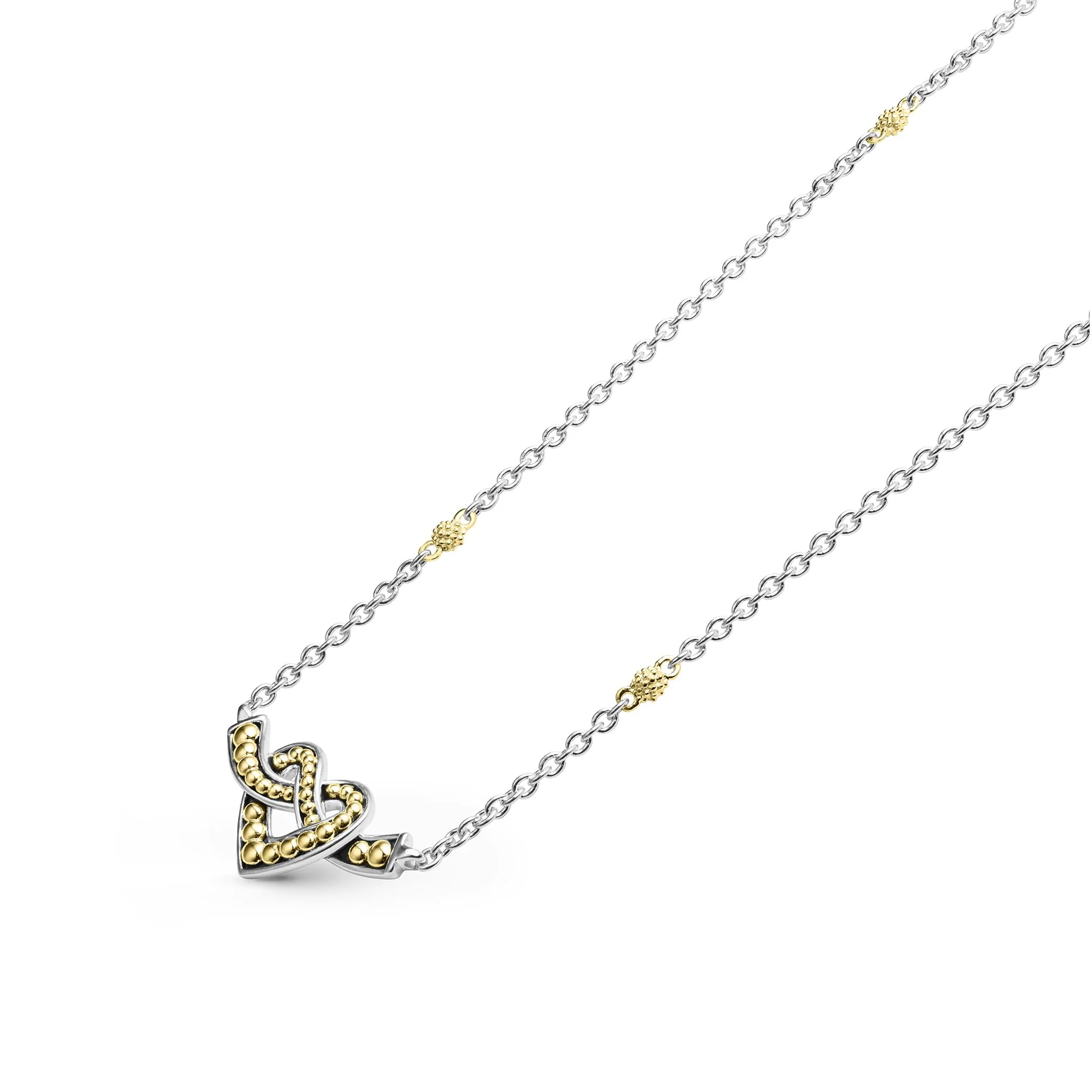 Beloved Two-Tone Heart Chain Necklace - Image 4