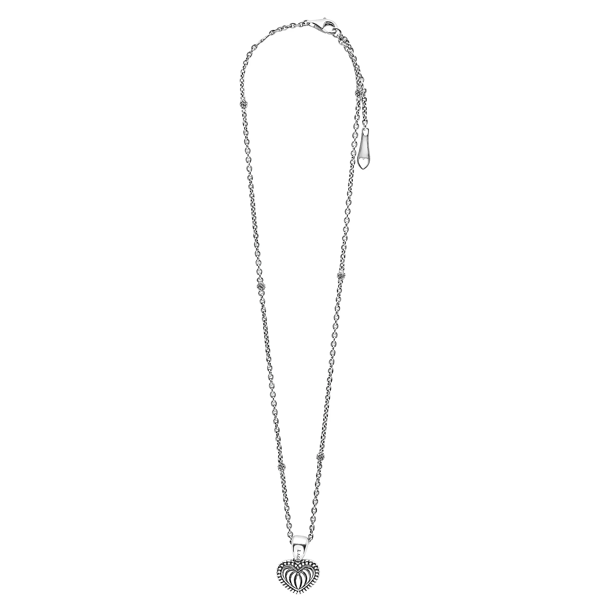 Beloved Fluted Heart Pendant Necklace - Image 3