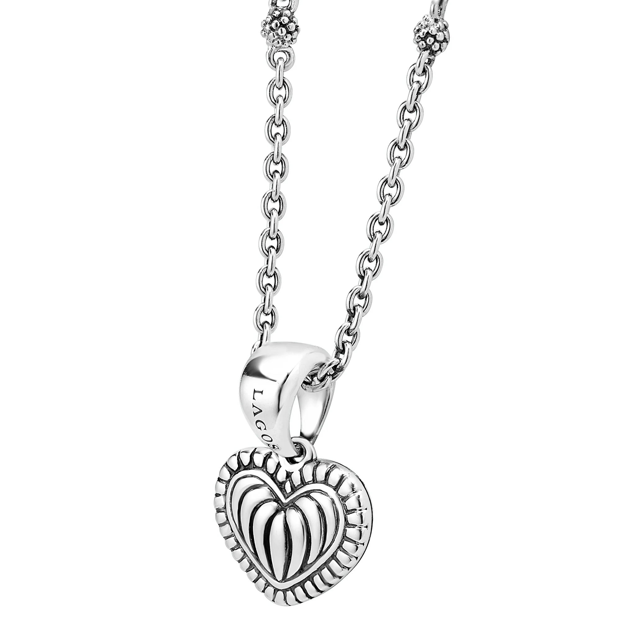 Beloved Fluted Heart Pendant Necklace - Image 5