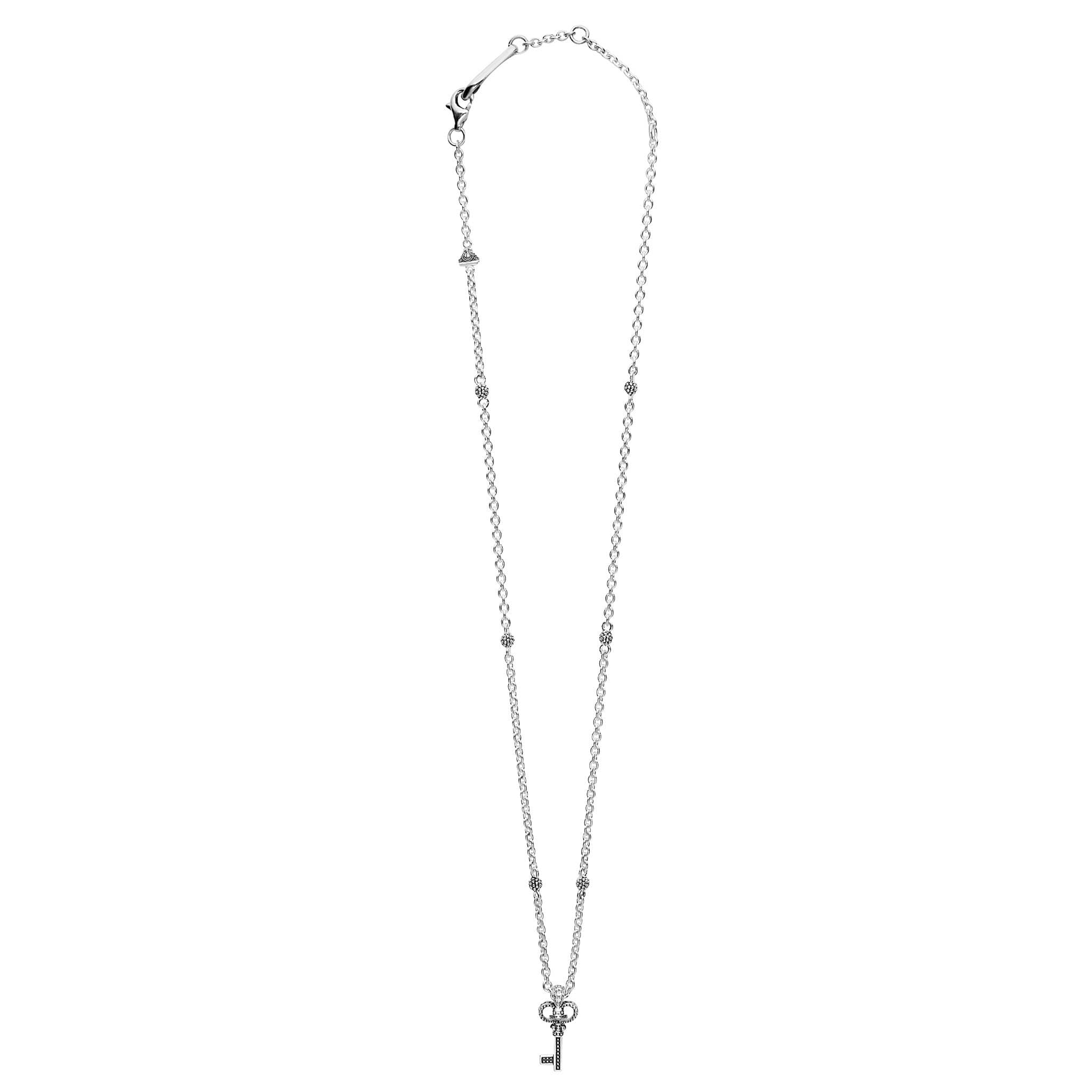 Beloved Caviar Key Diamond Pendant Necklace - Image 3