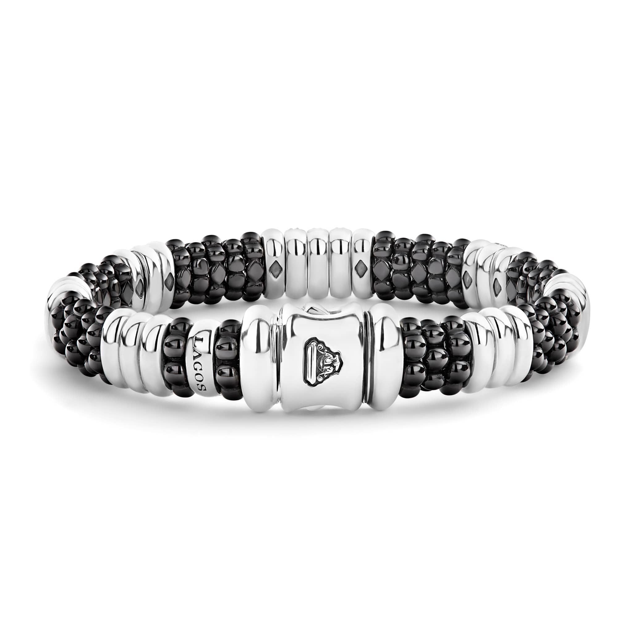Black Caviar Five Station Ceramic Diamond Bracelet | 9mm - Image 5