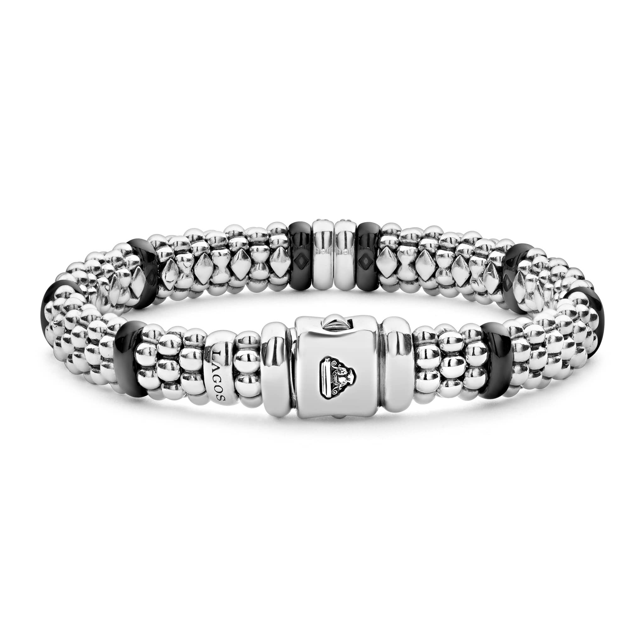 Black Caviar Double Station Diamond Caviar Bracelet | 9mm - Image 5
