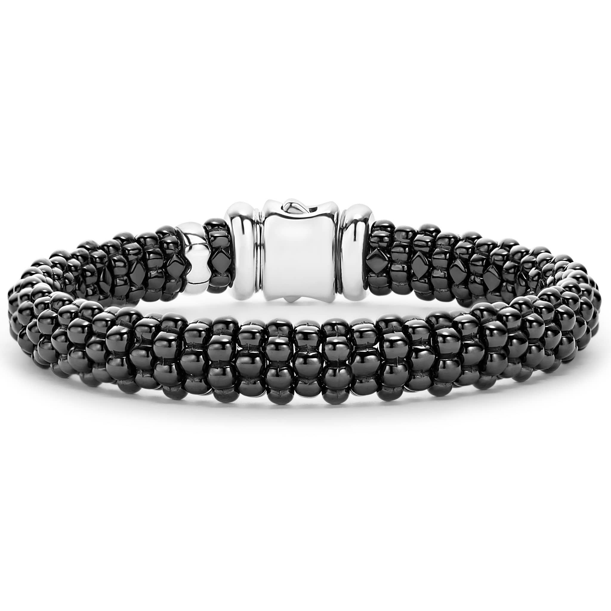 Black Caviar Black Ceramic Beaded Bracelet | 9mm
