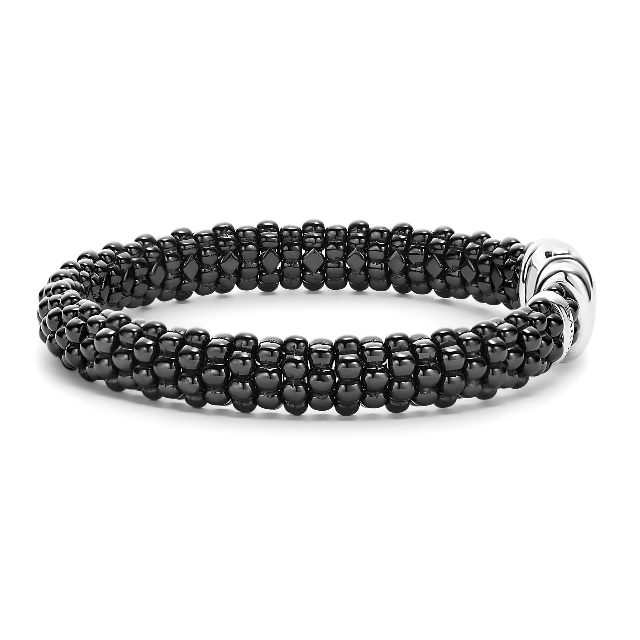 Black Caviar Black Ceramic Beaded Bracelet | 9mm - Image 4