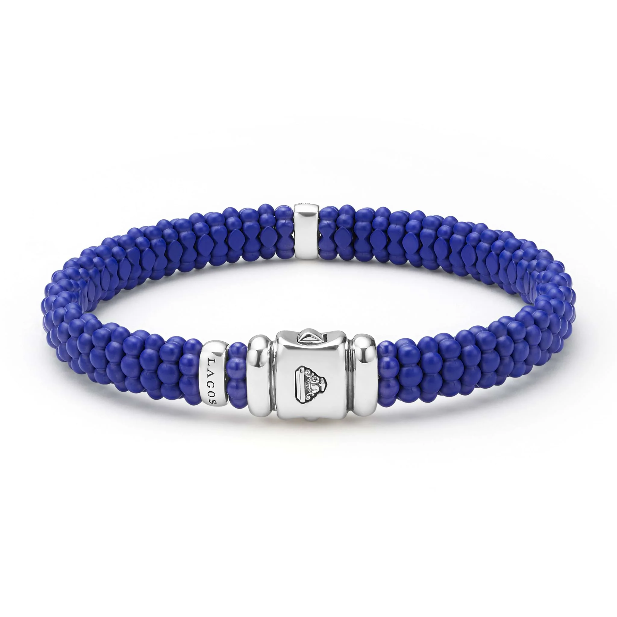 Blue Caviar Single Station Matte Blue Ceramic Diamond Bracelet | 9mm - Image 4