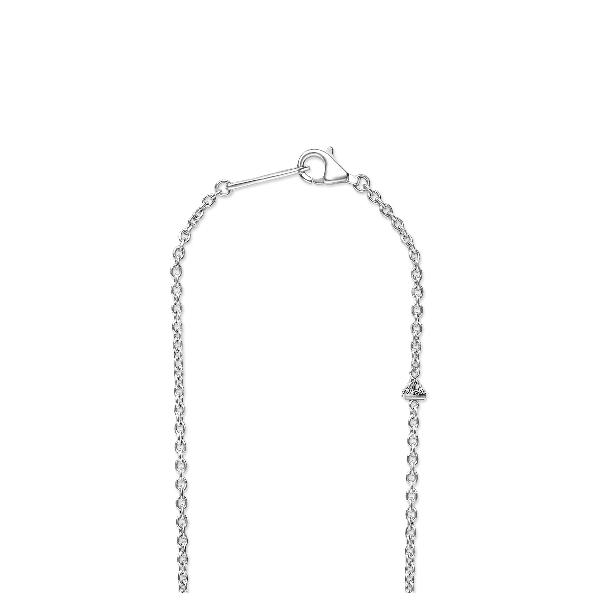 Caviar Bubbly Silver Large Beaded Station Necklace - Image 5