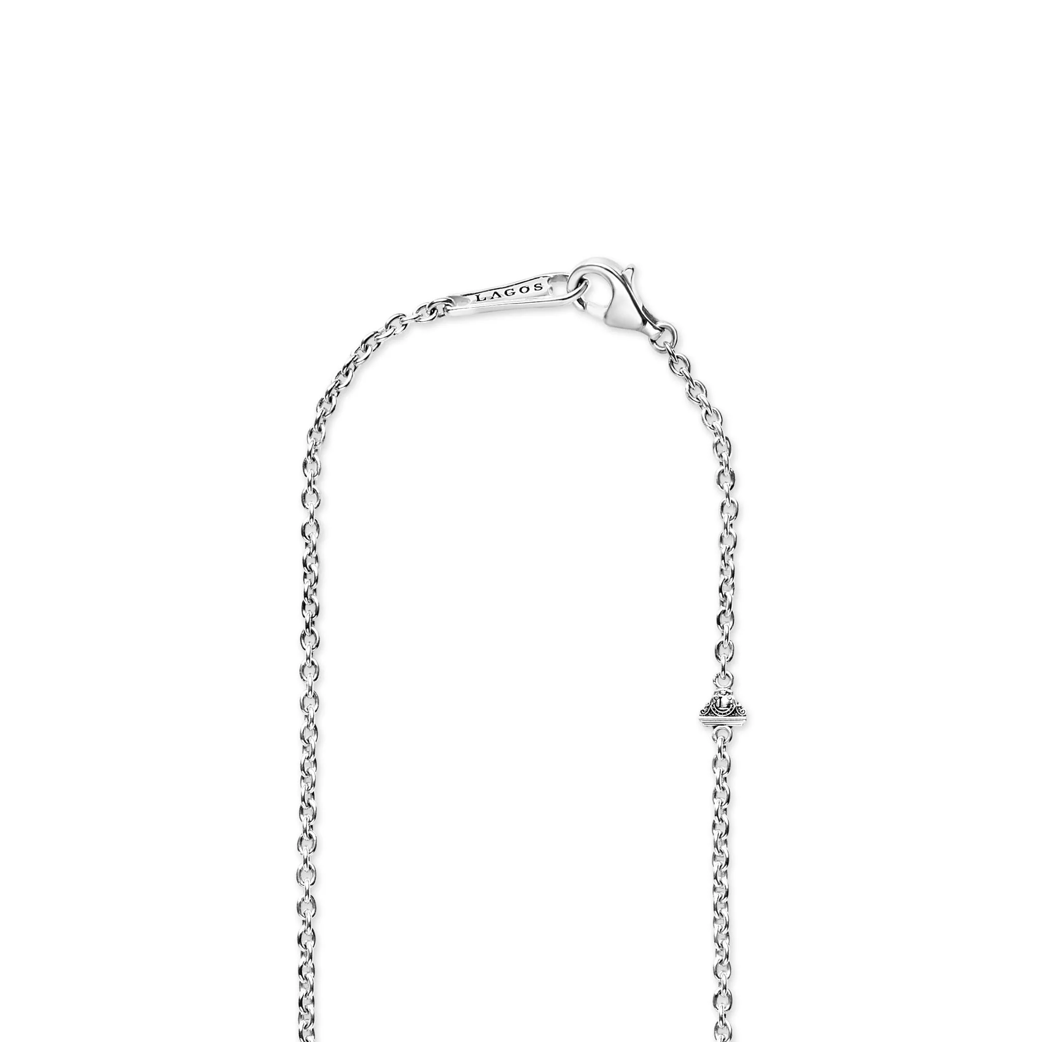 Caviar Bubbly Silver Beaded Pendant Necklace | 19mm - Image 5