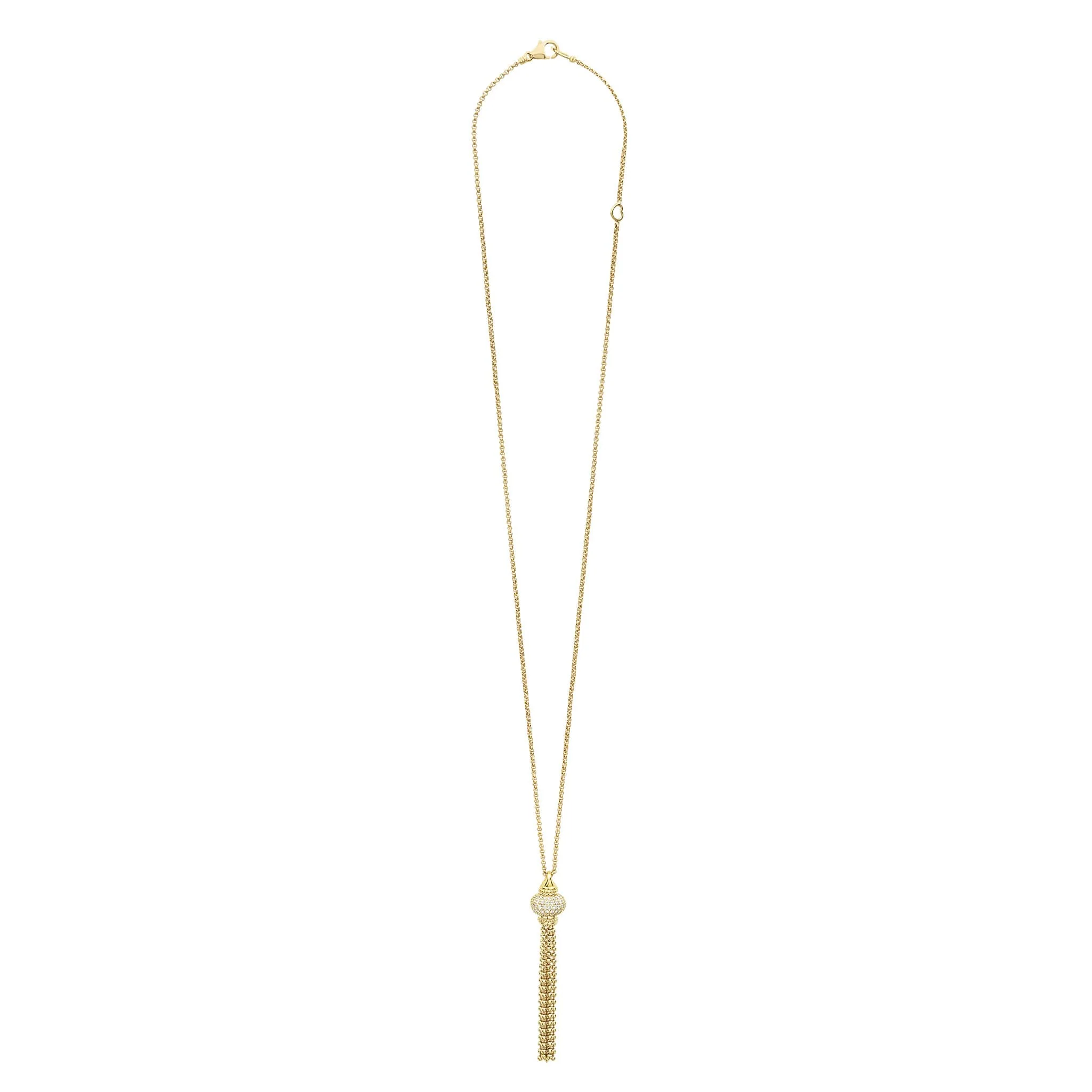 Caviar Gold Caviar Tassel Diamond Pendant Necklace - Image 3
