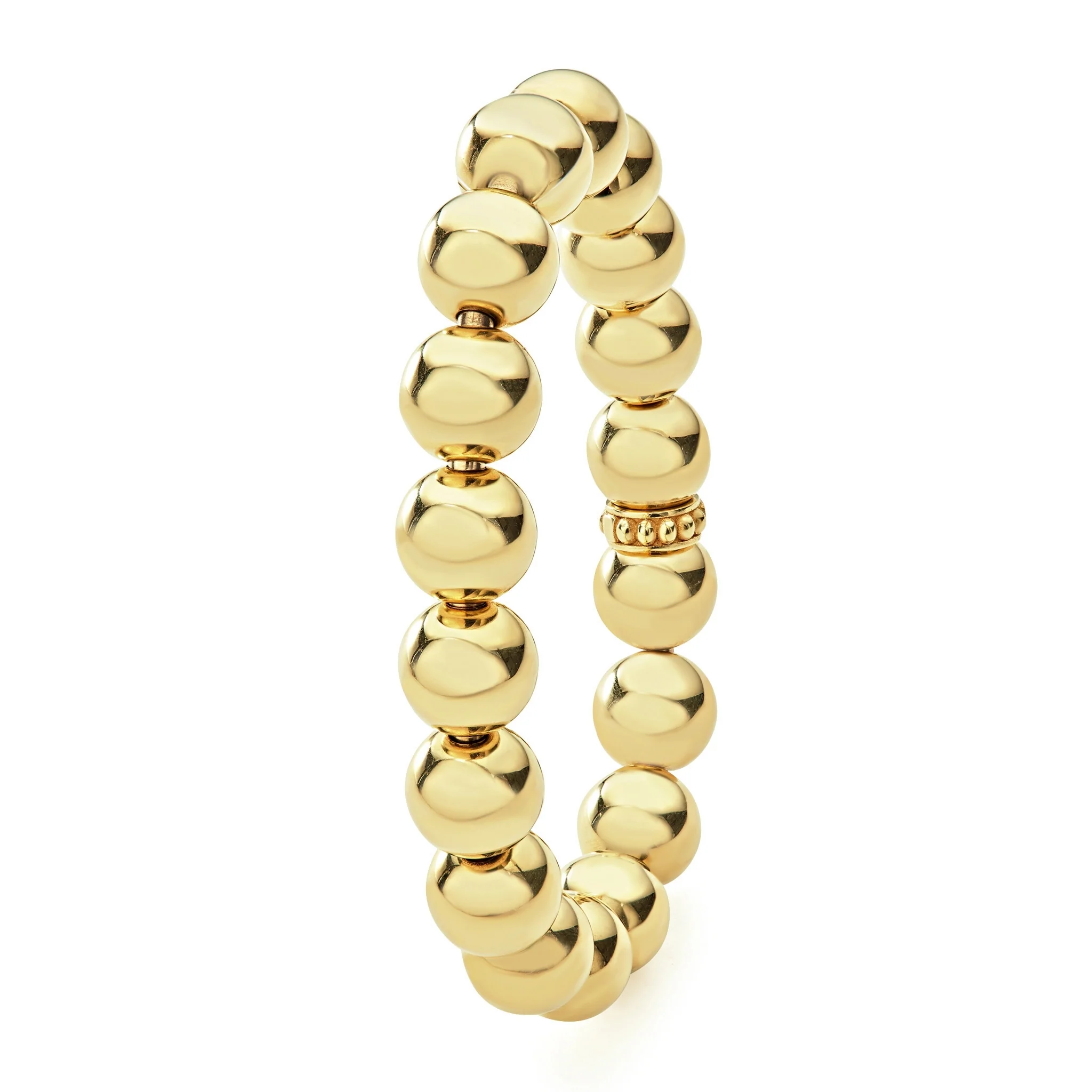 Caviar Gold 18K Gold Bead Bracelet 12mm - Image 3
