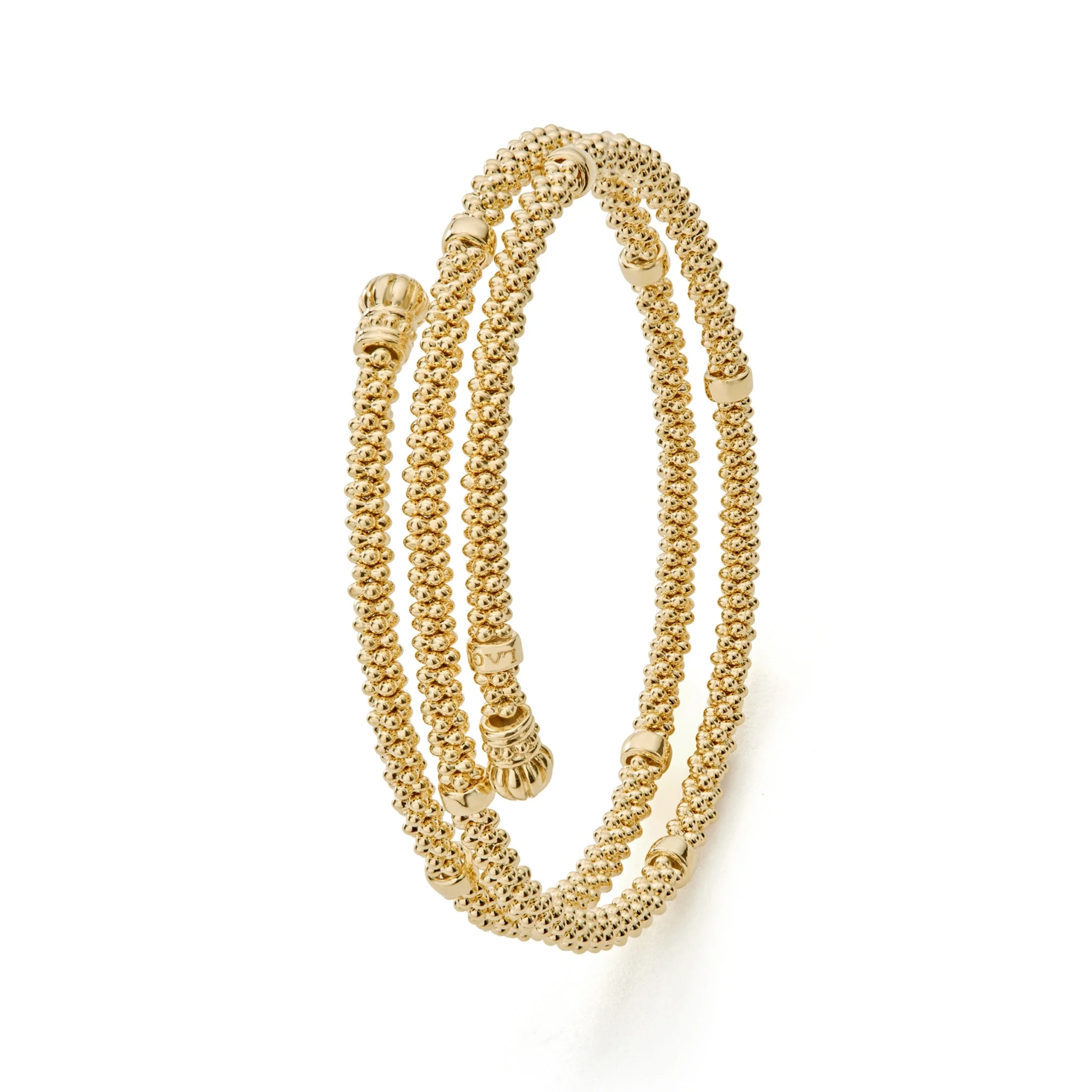 Caviar Gold 18K Gold Wrap Bracelet - Image 3