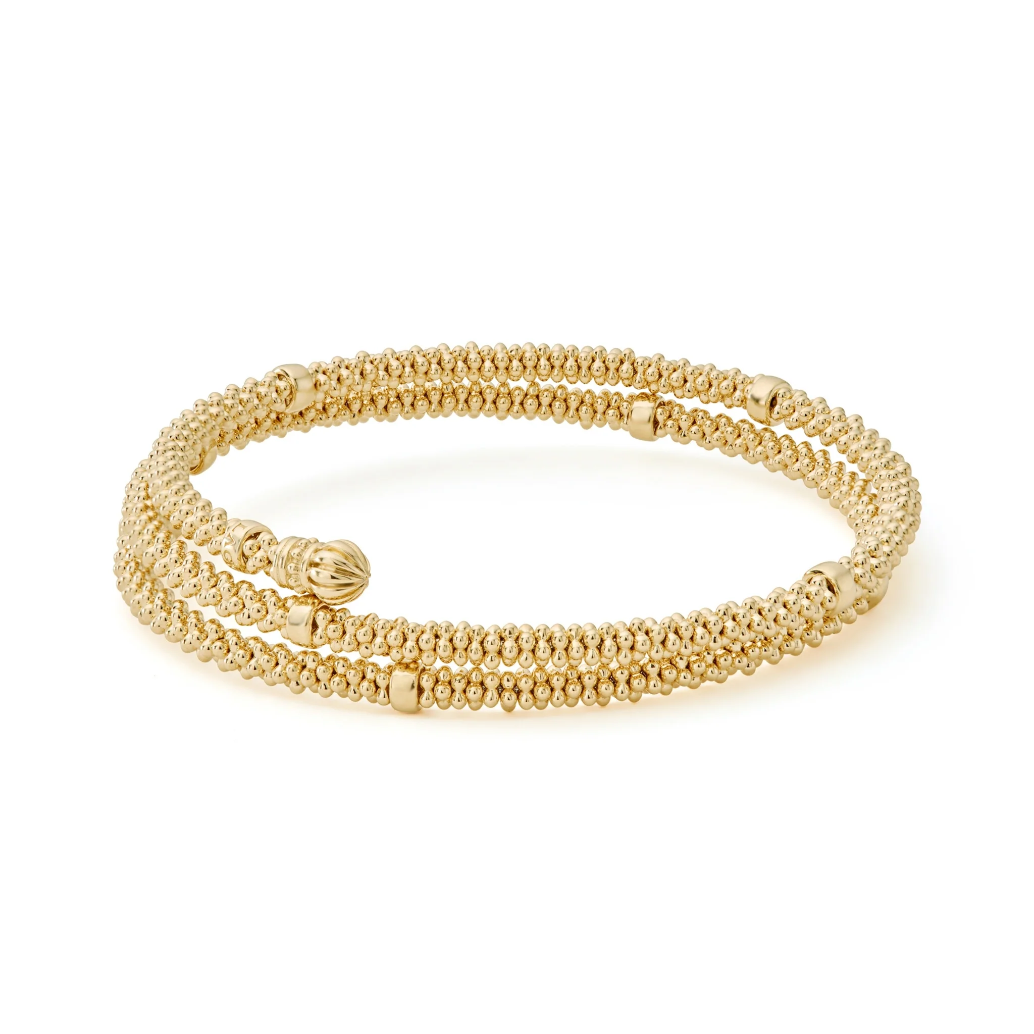 Caviar Gold 18K Gold Wrap Bracelet - Image 4