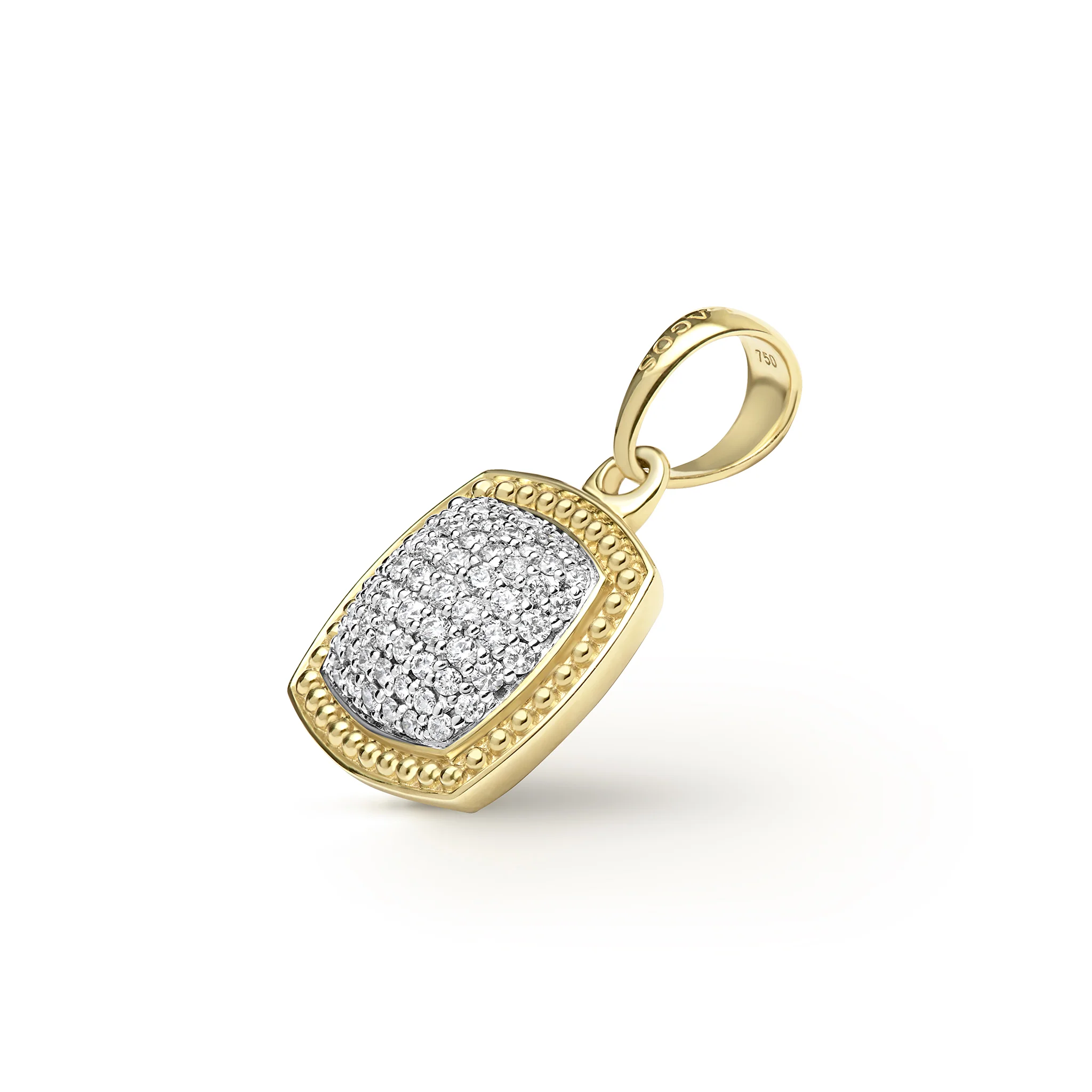 Caviar Gold 18K Gold Pave Diamond Pendant - Image 2