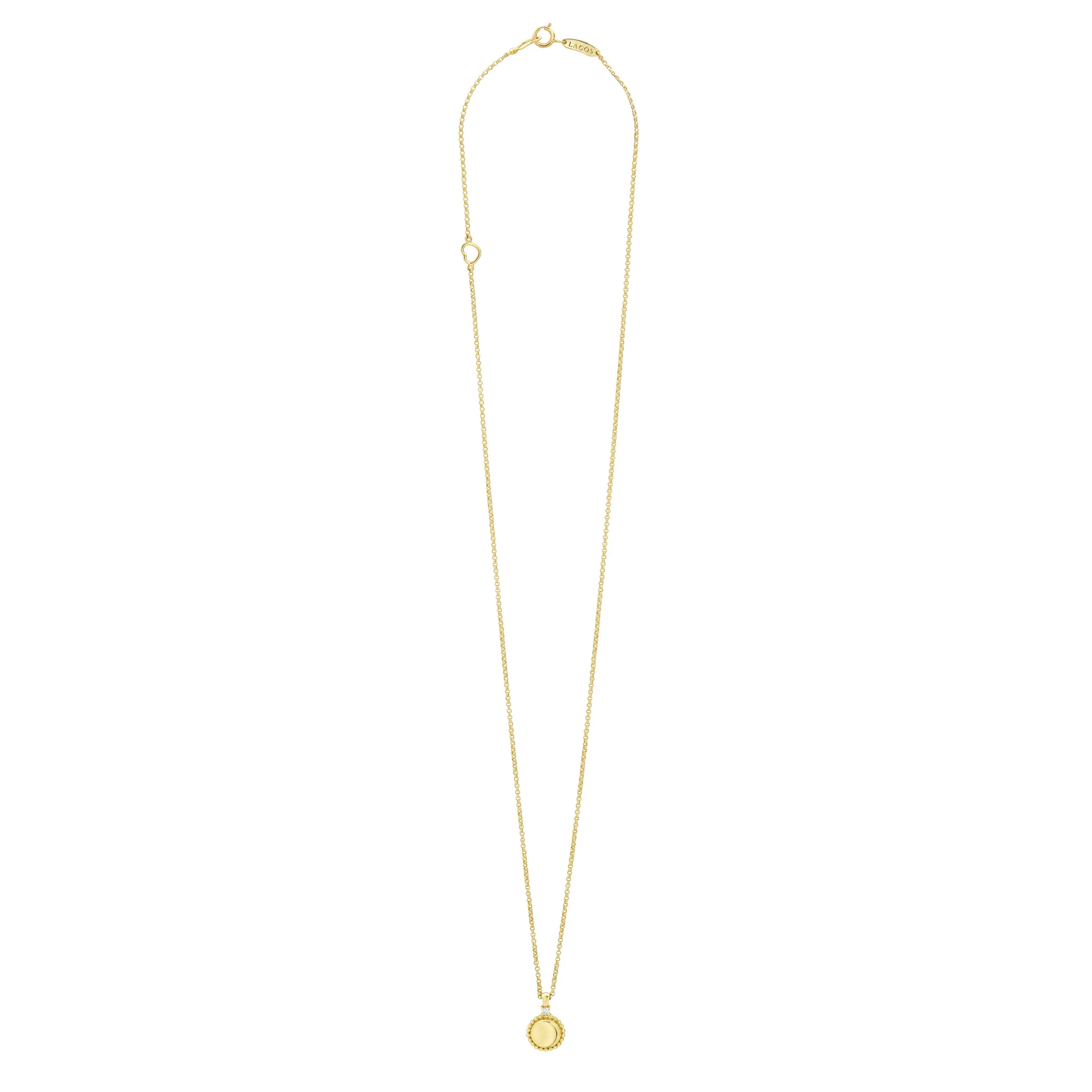 Caviar Gold 18K Gold Diamond Pendant Necklace - Image 3