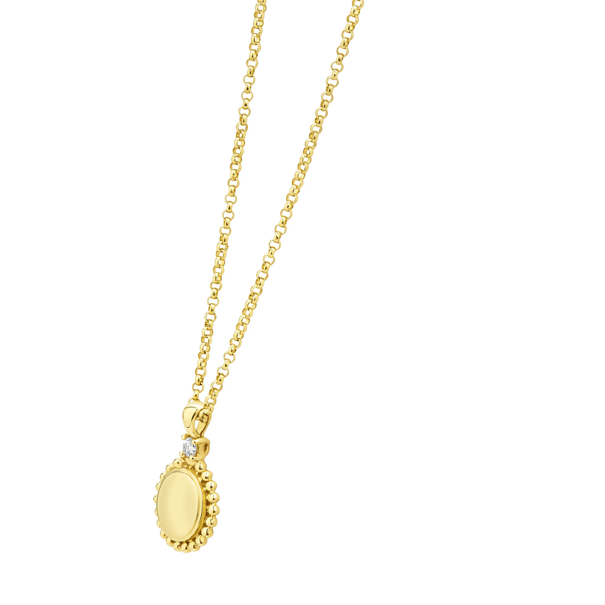 Caviar Gold 18K Gold Diamond Pendant Necklace - Image 5