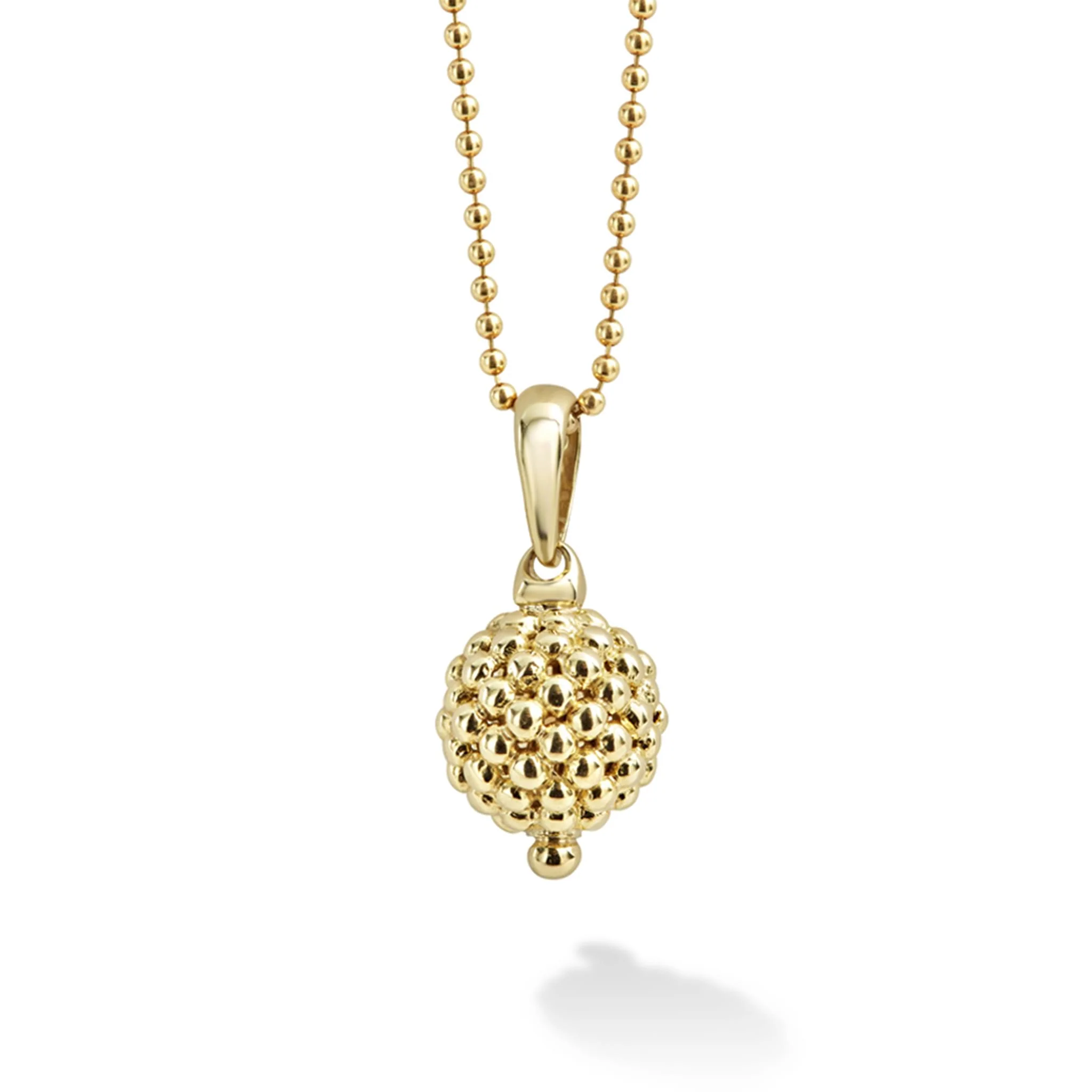 Caviar Gold 18K Gold Caviar Beaded Pendant Necklace - Image 6