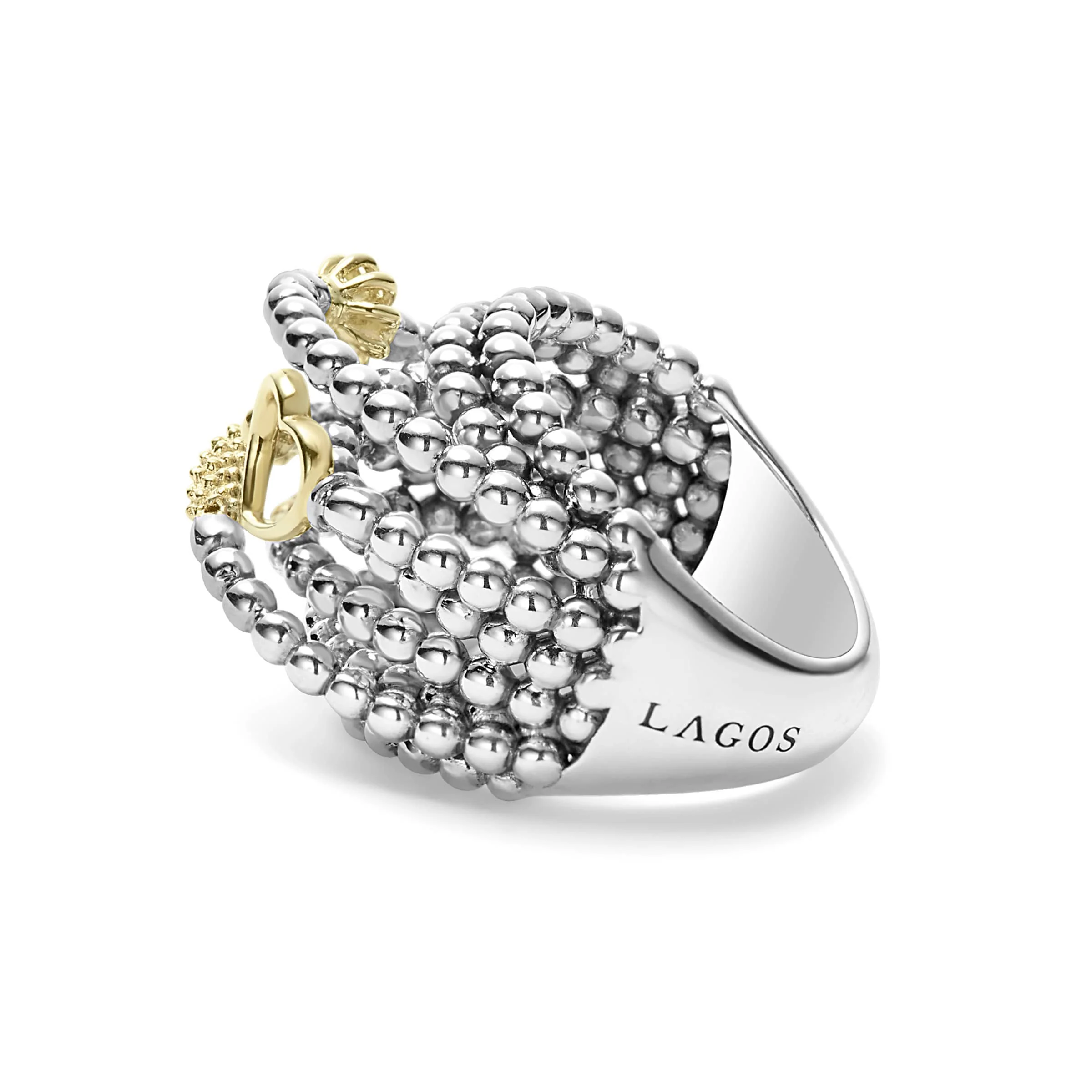 Caviar Icon Two-Tone Caviar Statement Ring - Image 4