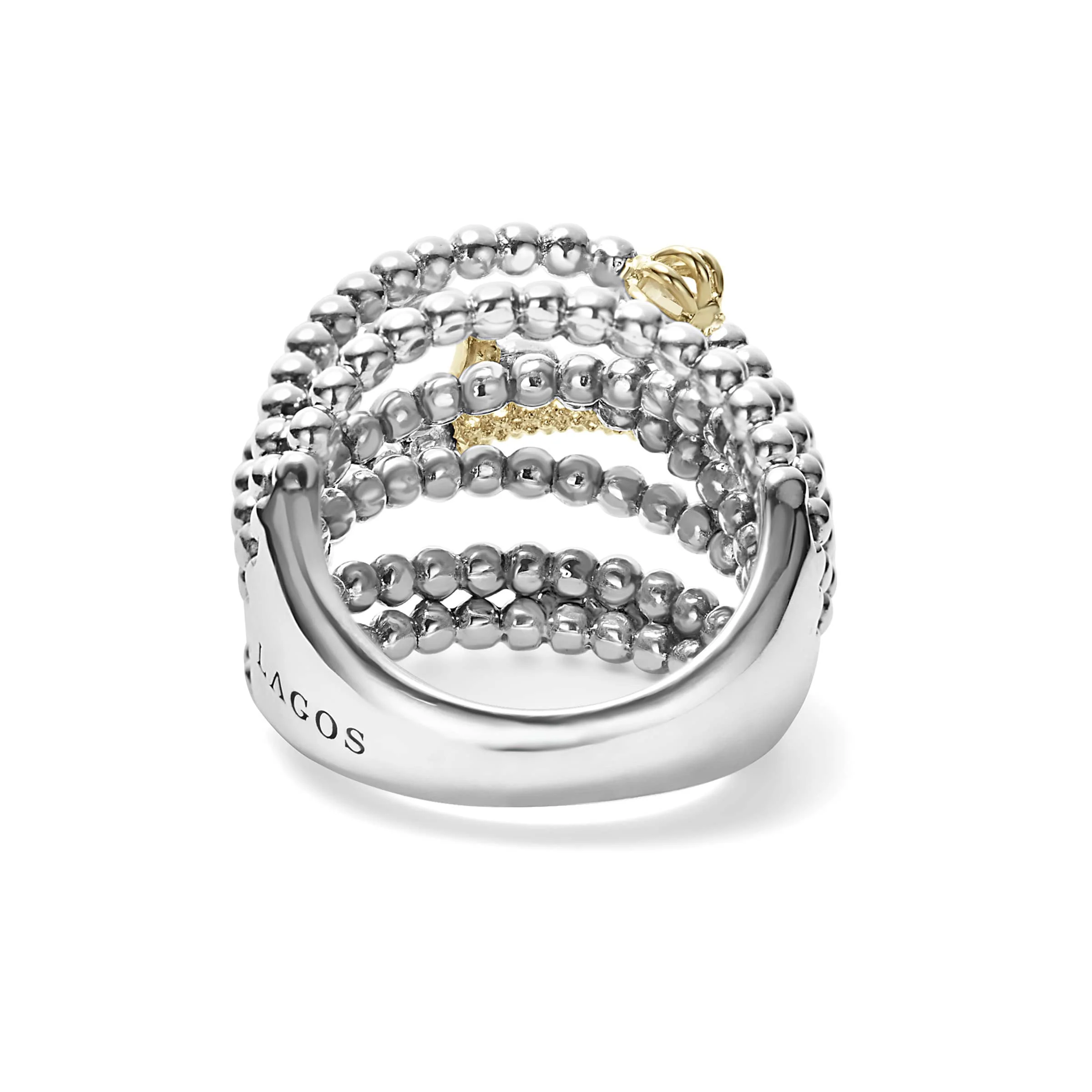 Caviar Icon Two-Tone Caviar Statement Ring - Image 5