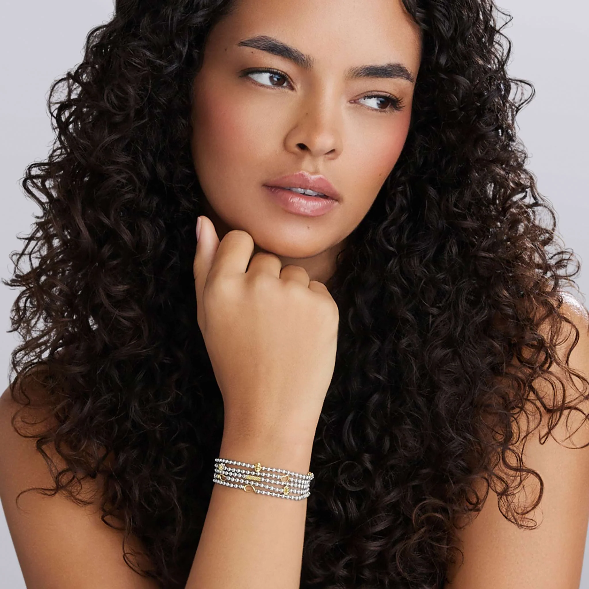 Caviar Icon Two-Tone Caviar Five Strand Chain Bracelet - Image 2