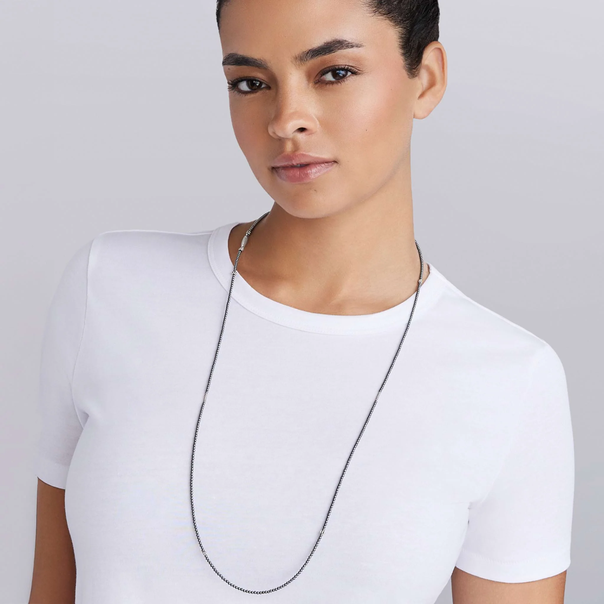 Caviar Icon Hematite Necklace - Image 2