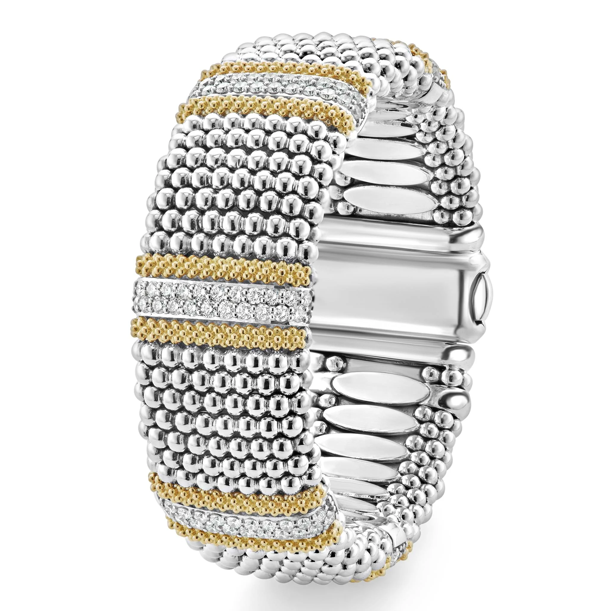 Caviar Lux Five Station Diamond Caviar Bracelet | 23mm - Image 4
