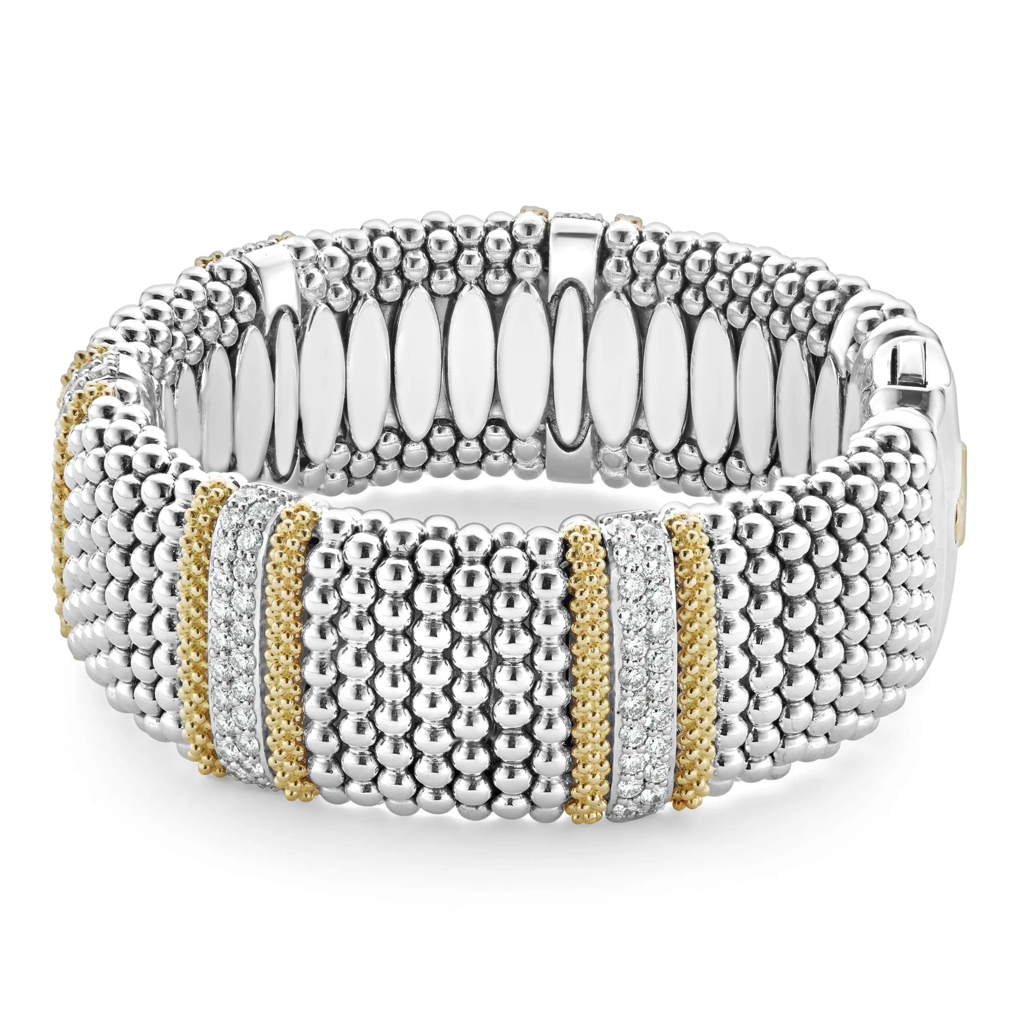 Caviar Lux Five Station Diamond Caviar Bracelet | 23mm - Image 5