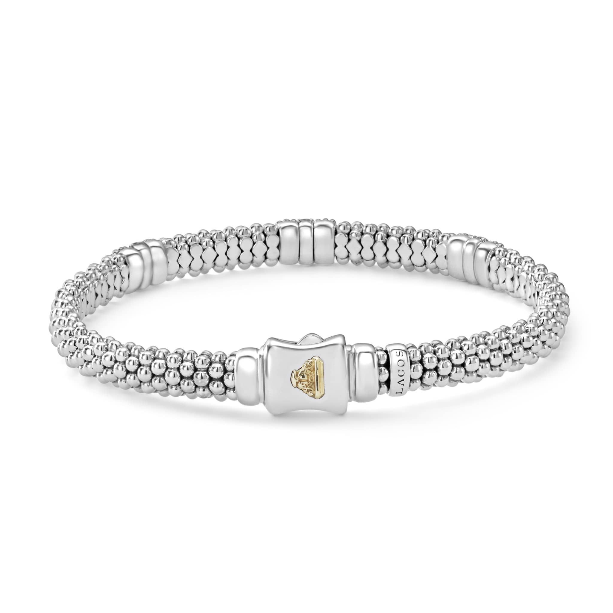 Caviar Lux Three Station Diamond Caviar Bracelet | 6mm - Image 5