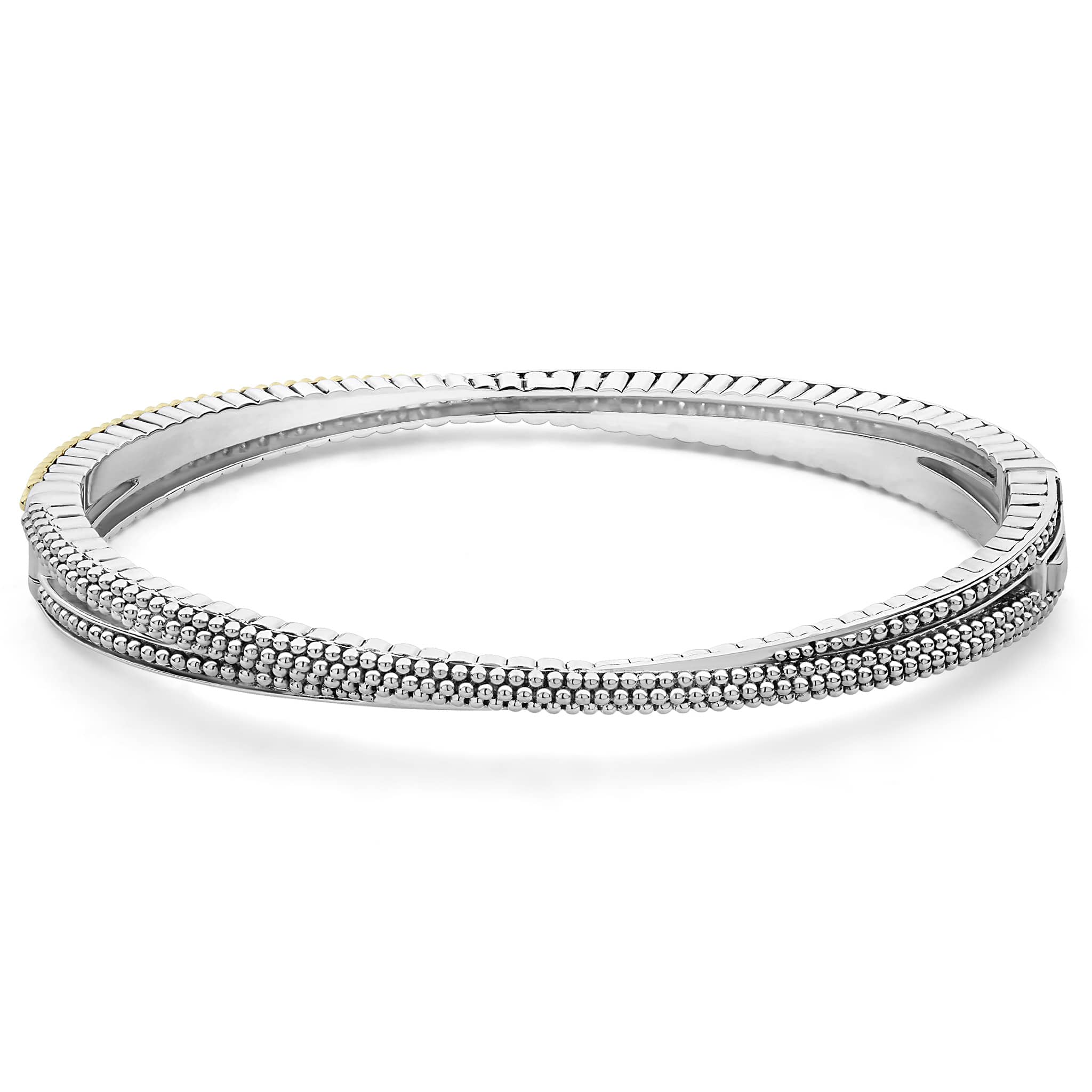 Caviar Lux 18K Gold Caviar and Diamond Bangle - Image 5