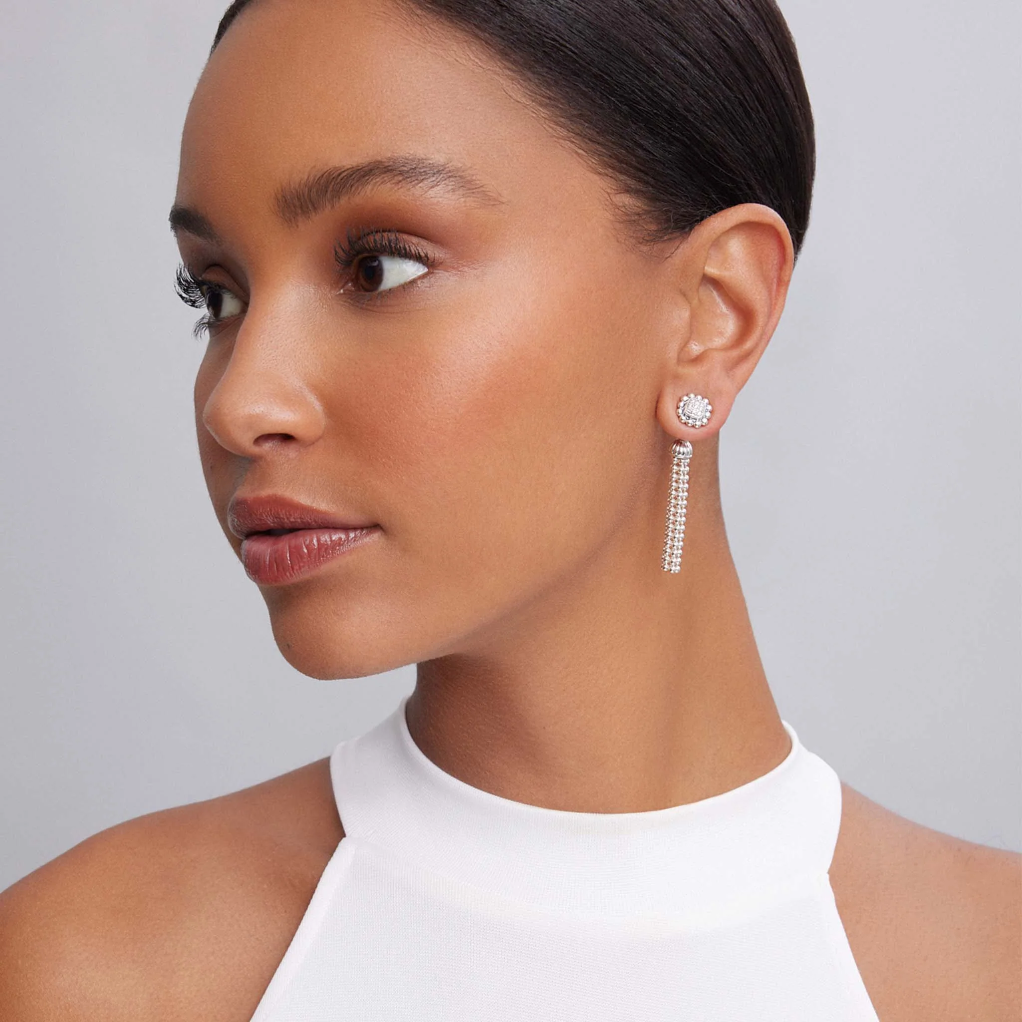 Caviar Spark Caviar Square Diamond Stud Earrings - Image 14