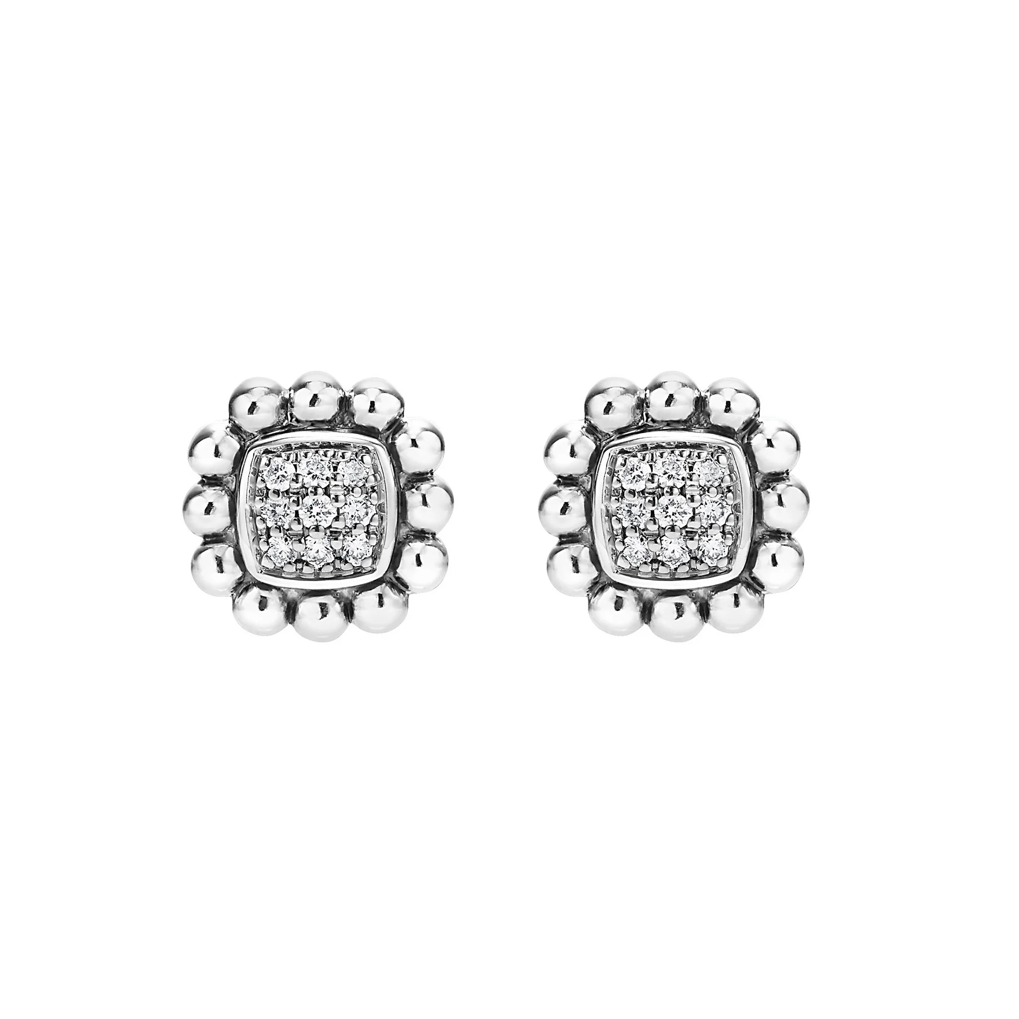 Caviar Spark Caviar Square Diamond Stud Earrings - Image 3