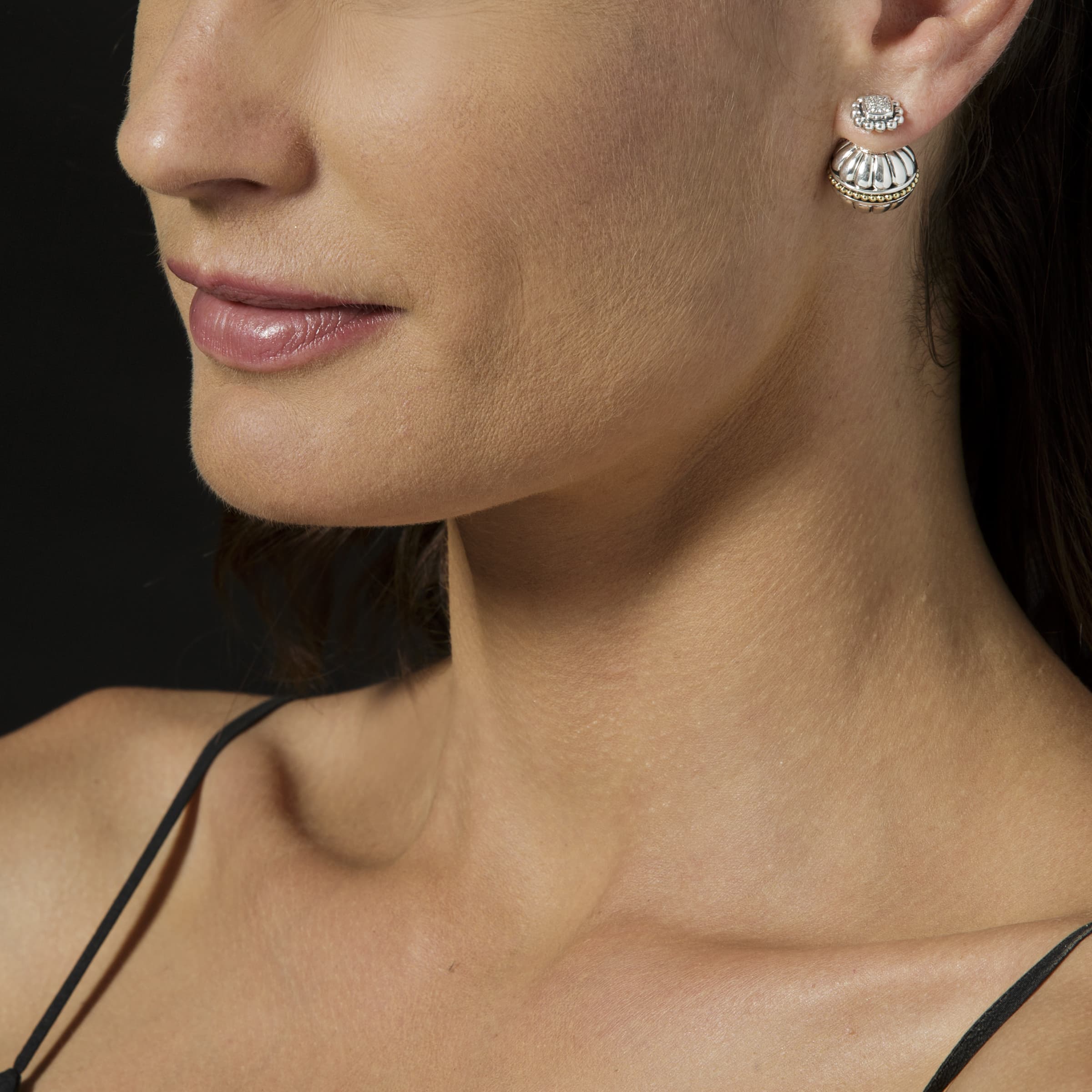 Caviar Spark Caviar Square Diamond Stud Earrings - Image 4
