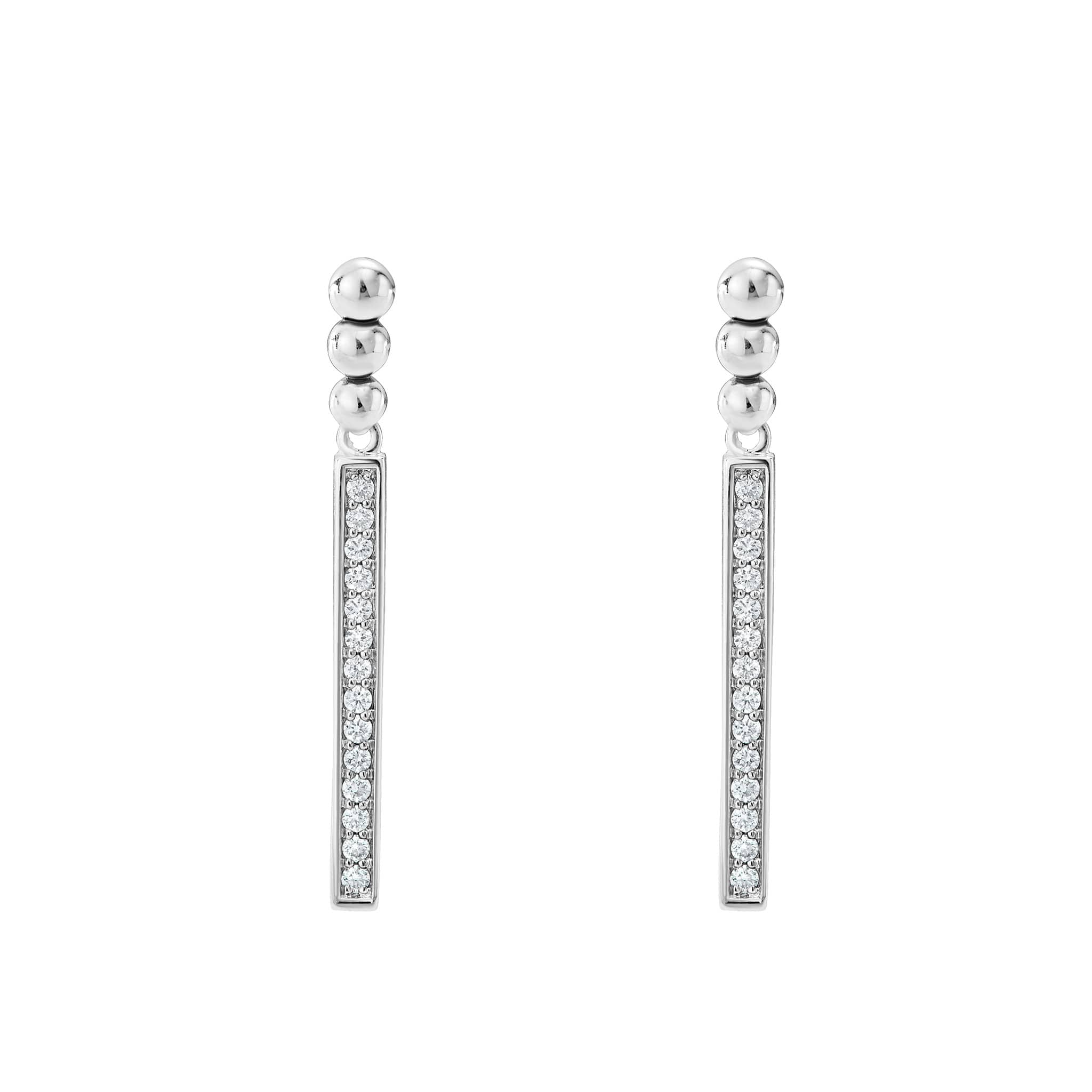 Caviar Spark Linear Diamond Earrings - Image 3