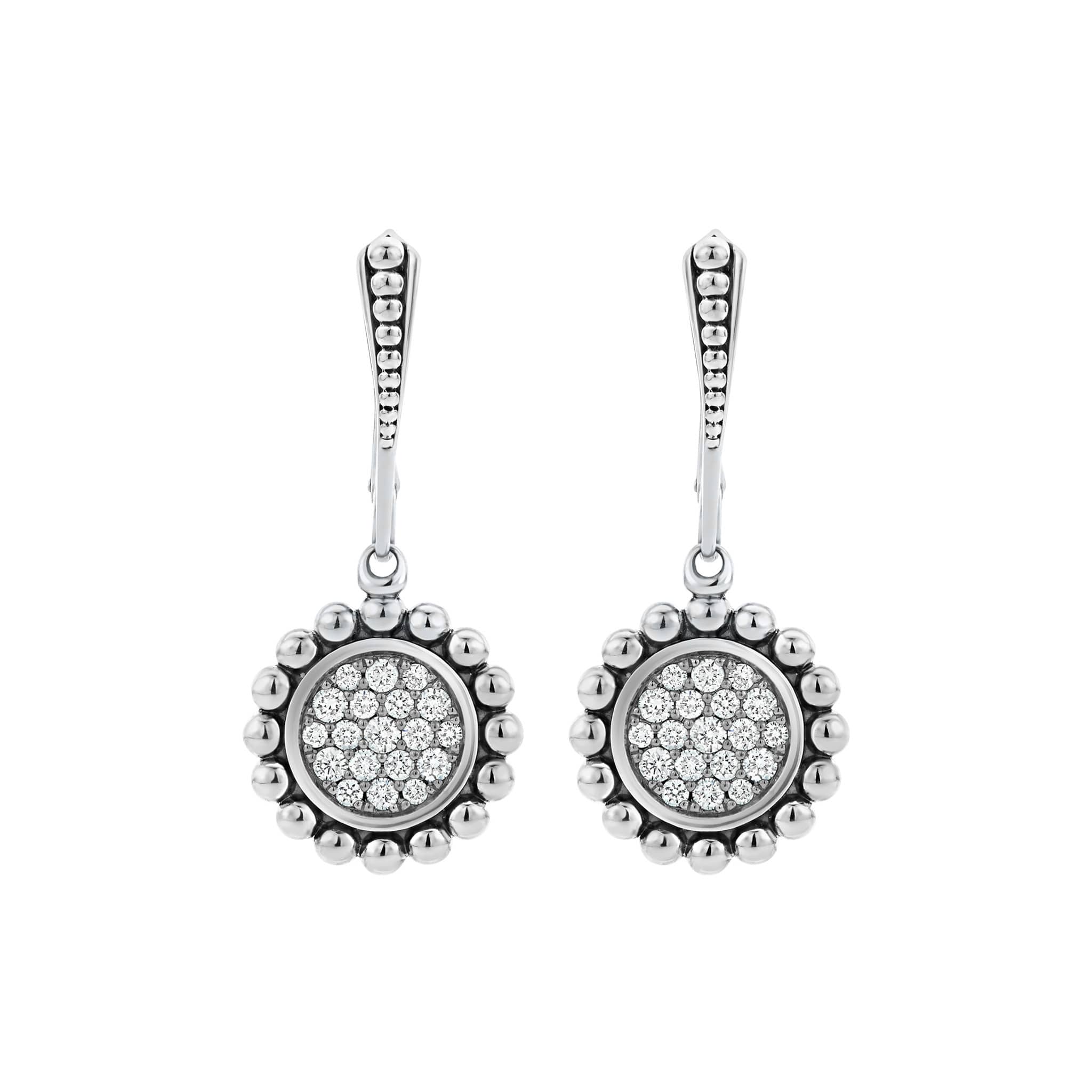 Caviar Spark Small Caviar Circle Diamond Drop Earrings - Image 3