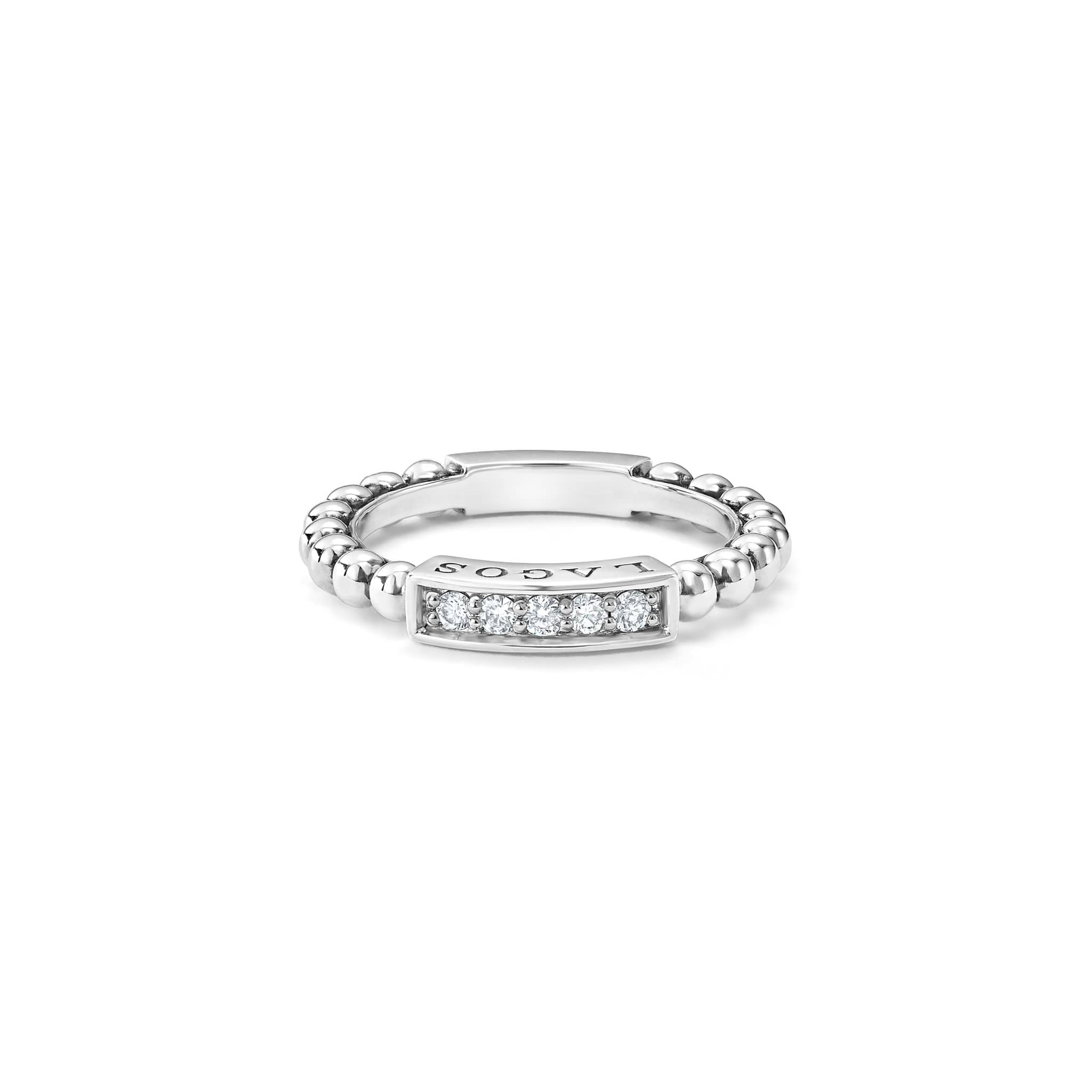 Caviar Spark Diamond Stacking Ring - Image 3