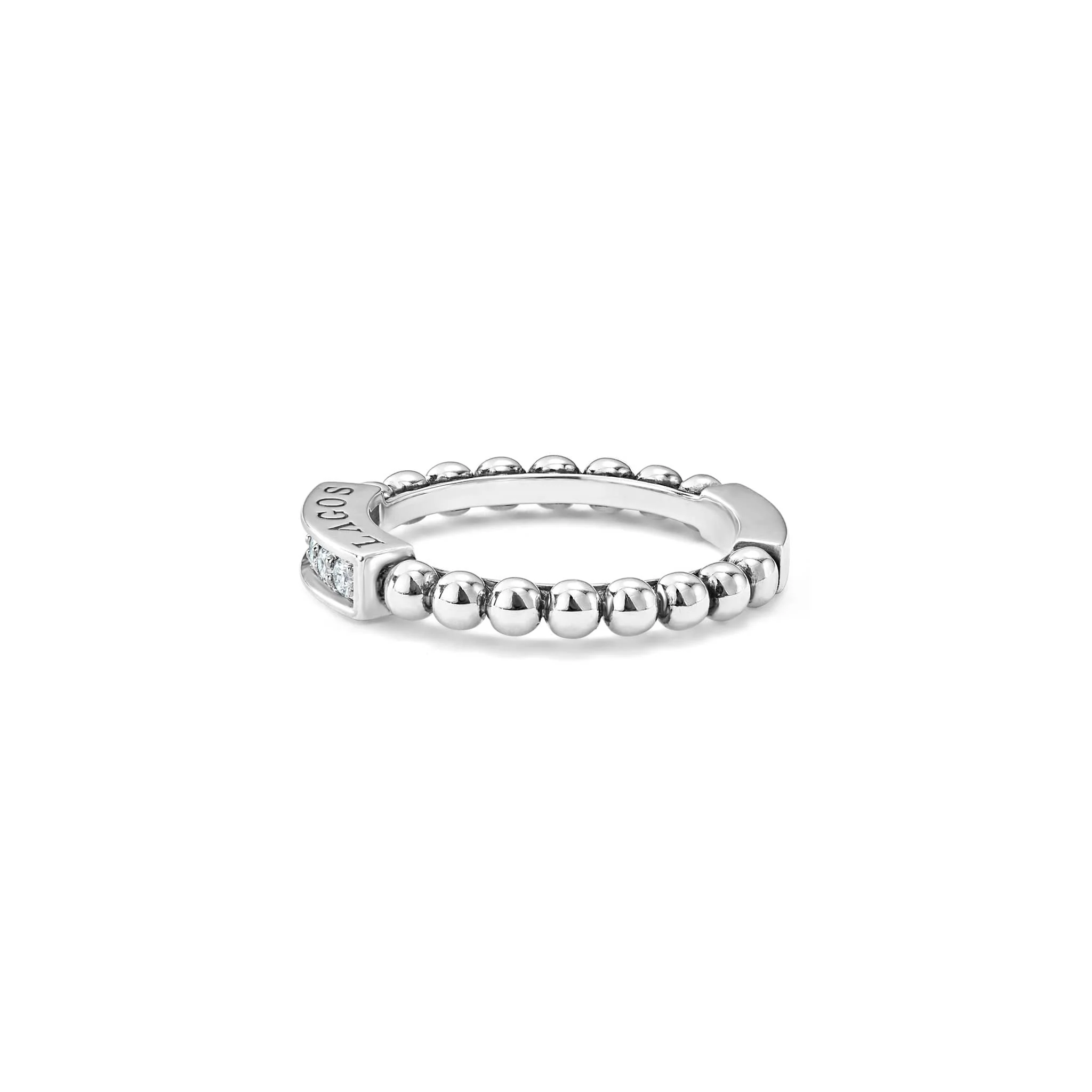 Caviar Spark Diamond Stacking Ring - Image 4