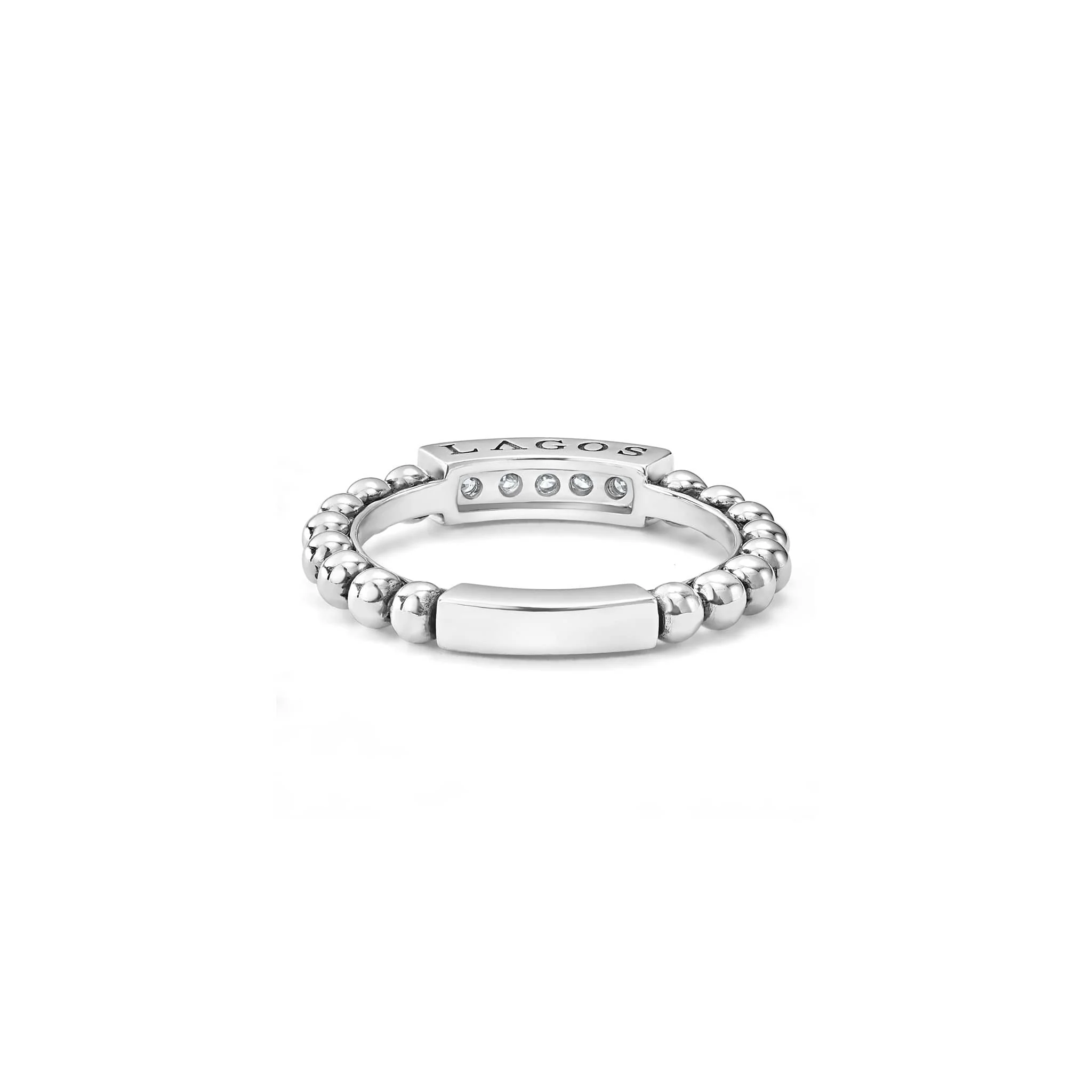 Caviar Spark Diamond Stacking Ring - Image 5