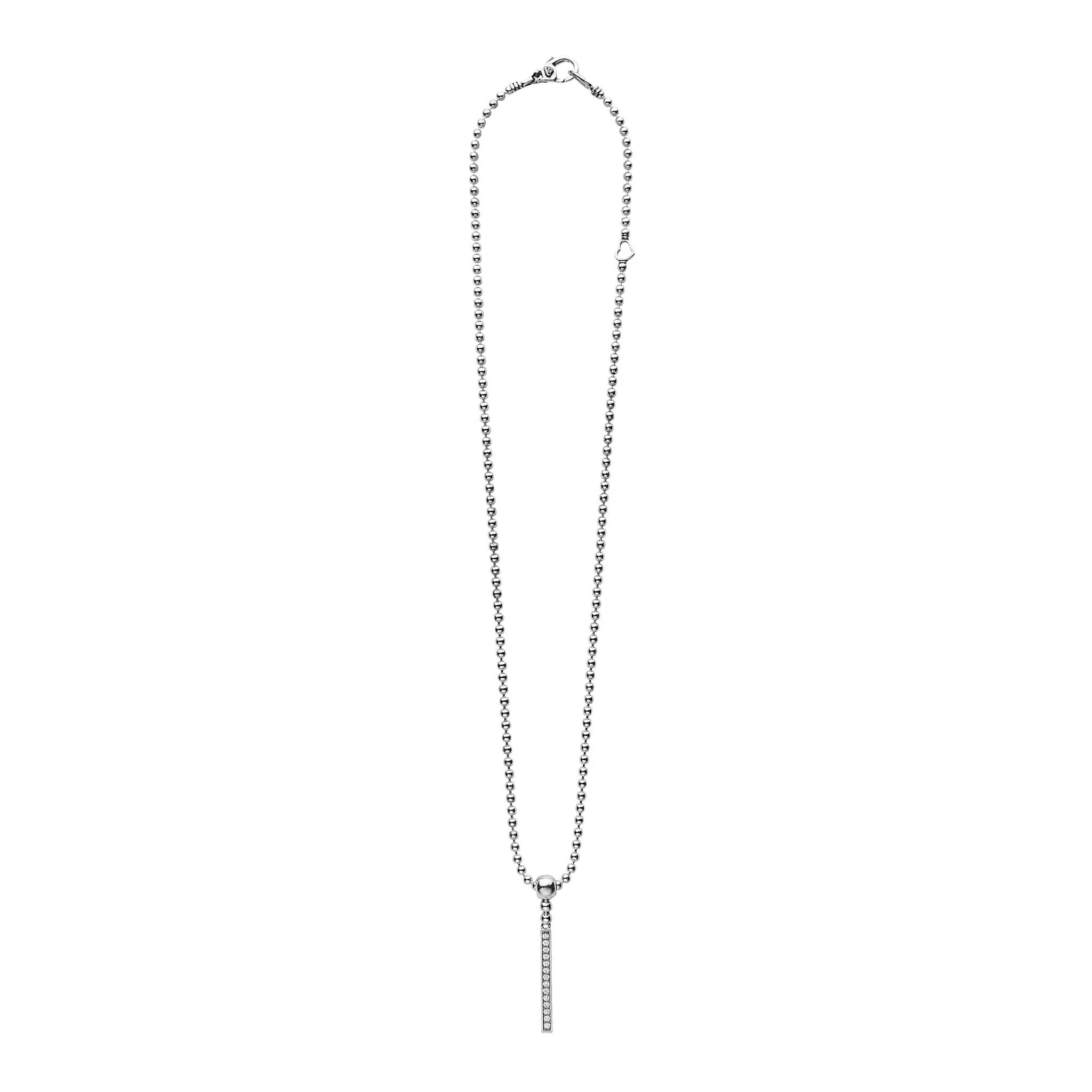 Caviar Spark Linear Diamond Pendant Necklace - Image 3