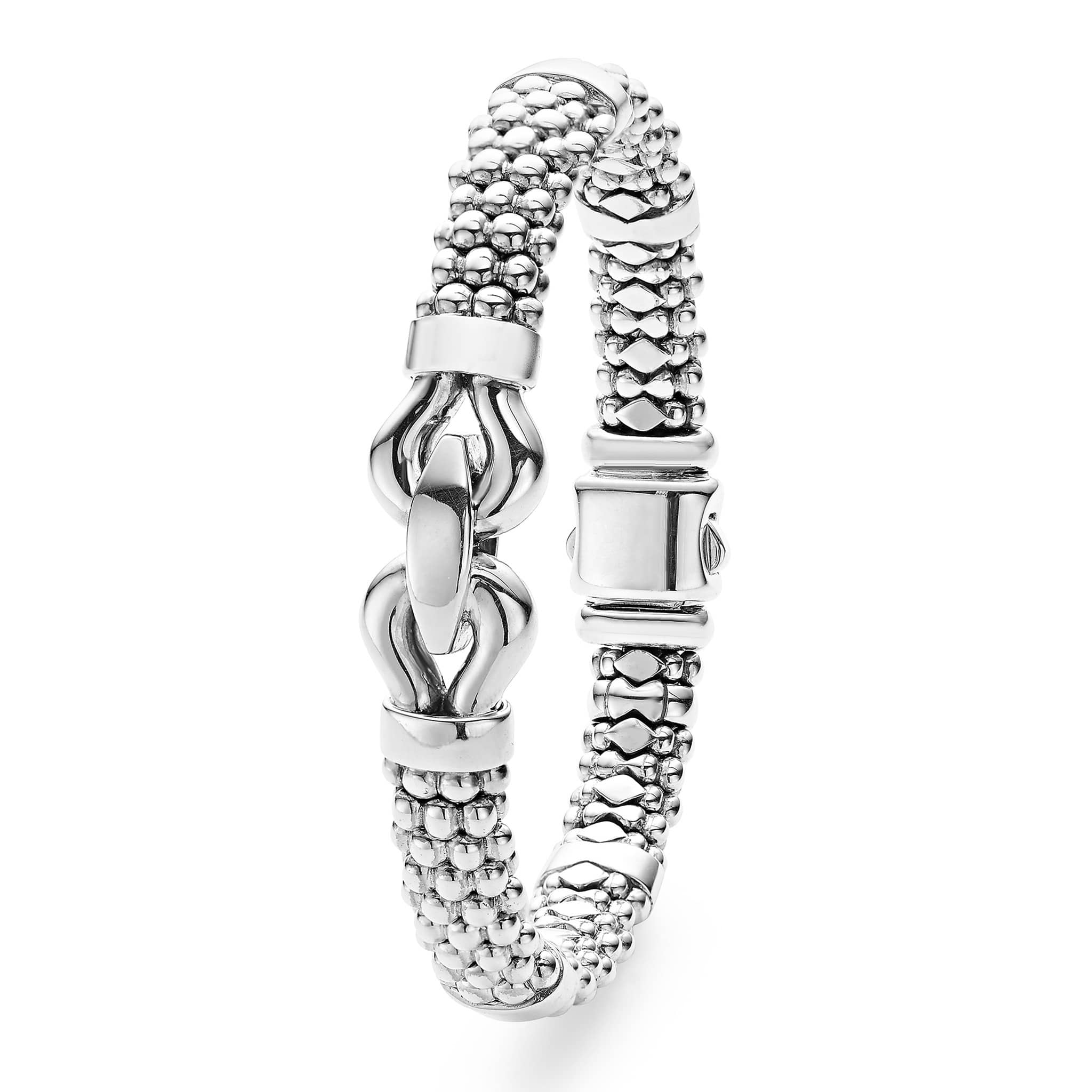 Derby Silver Caviar Buckle Bracelet | 9mm - Image 3