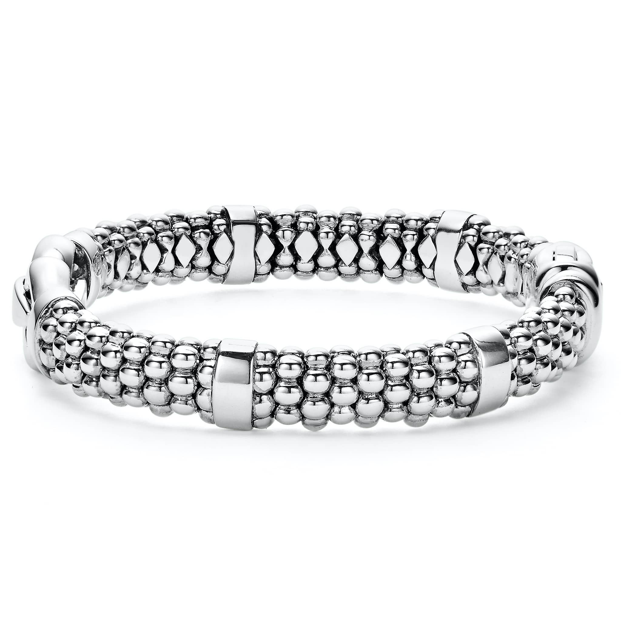 Derby Silver Caviar Buckle Bracelet | 9mm - Image 4