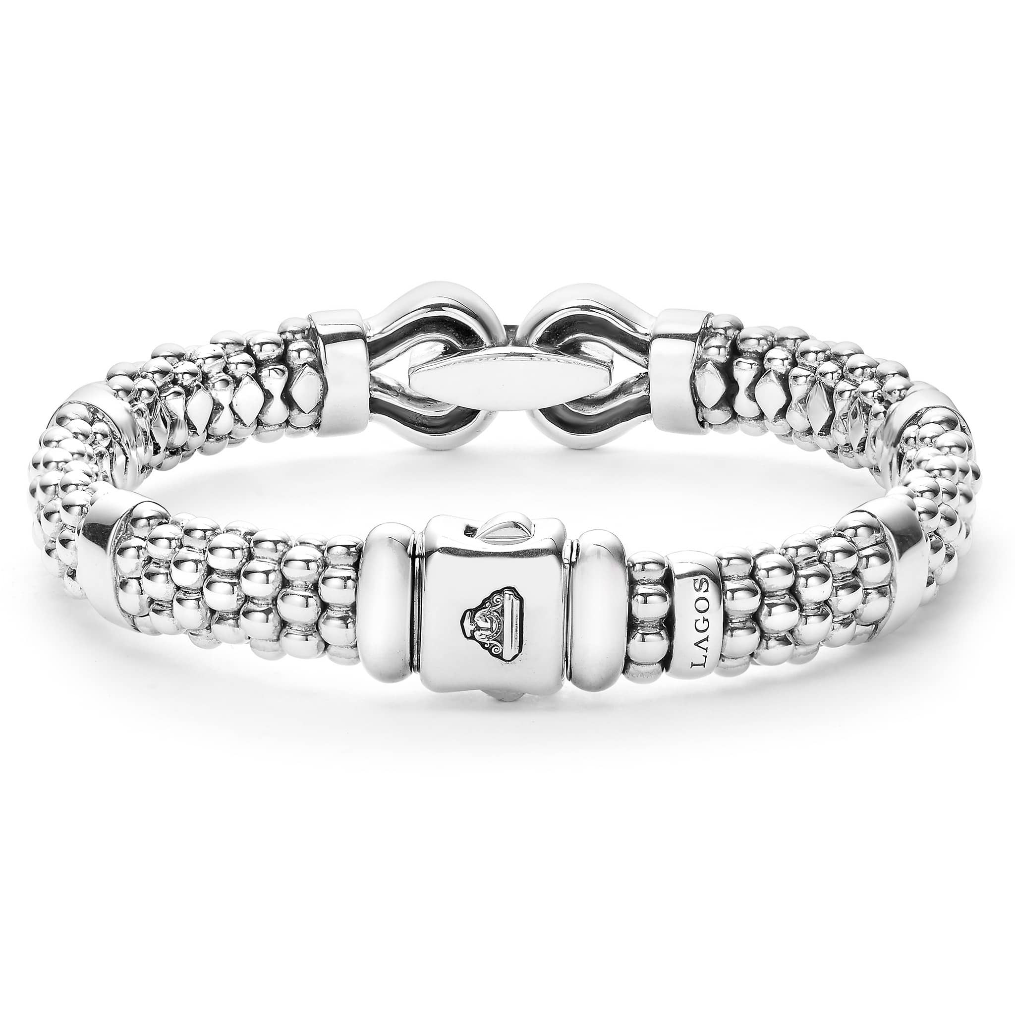 Derby Silver Caviar Buckle Bracelet | 9mm - Image 5