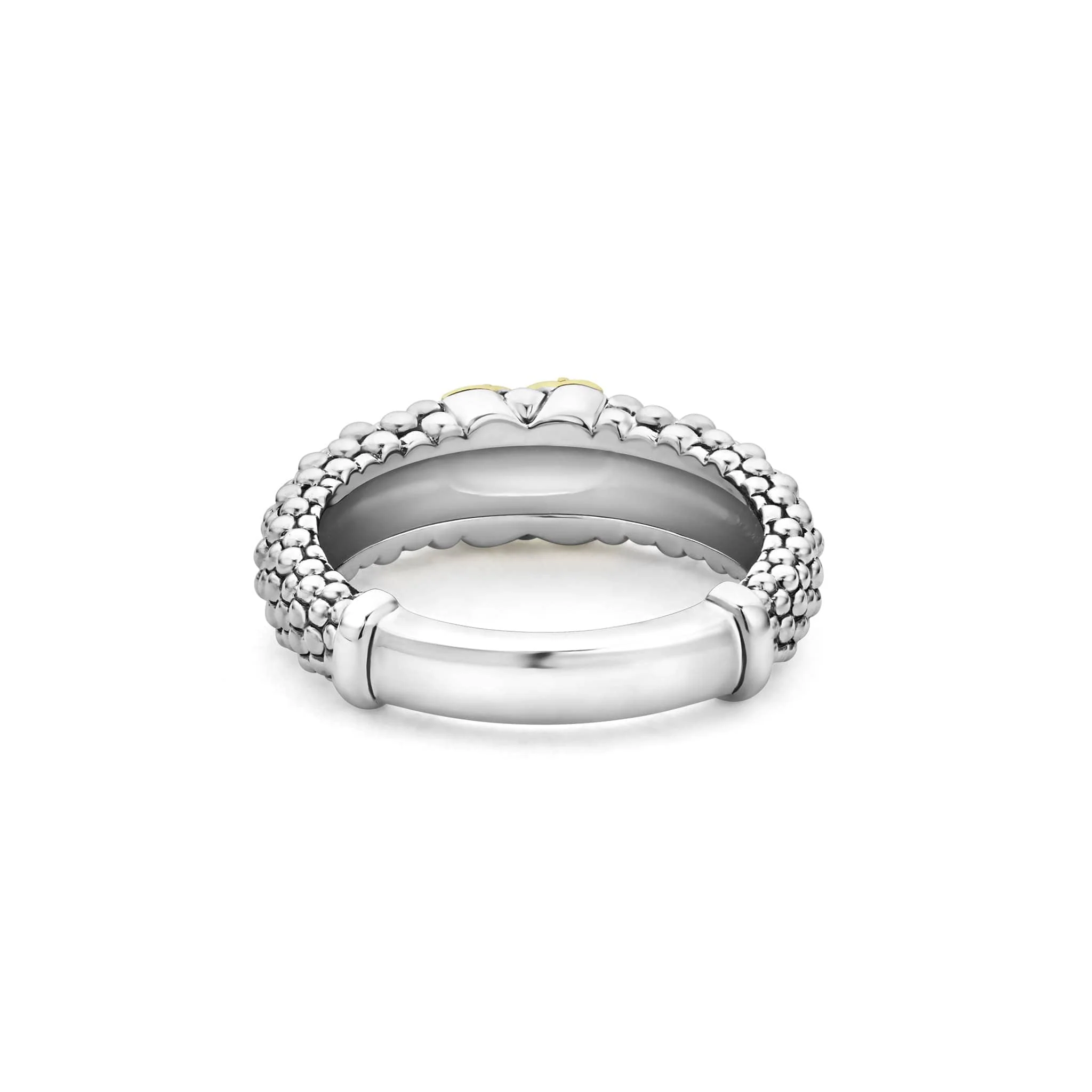 Embrace Two-Tone X Caviar Diamond Ring - Image 5