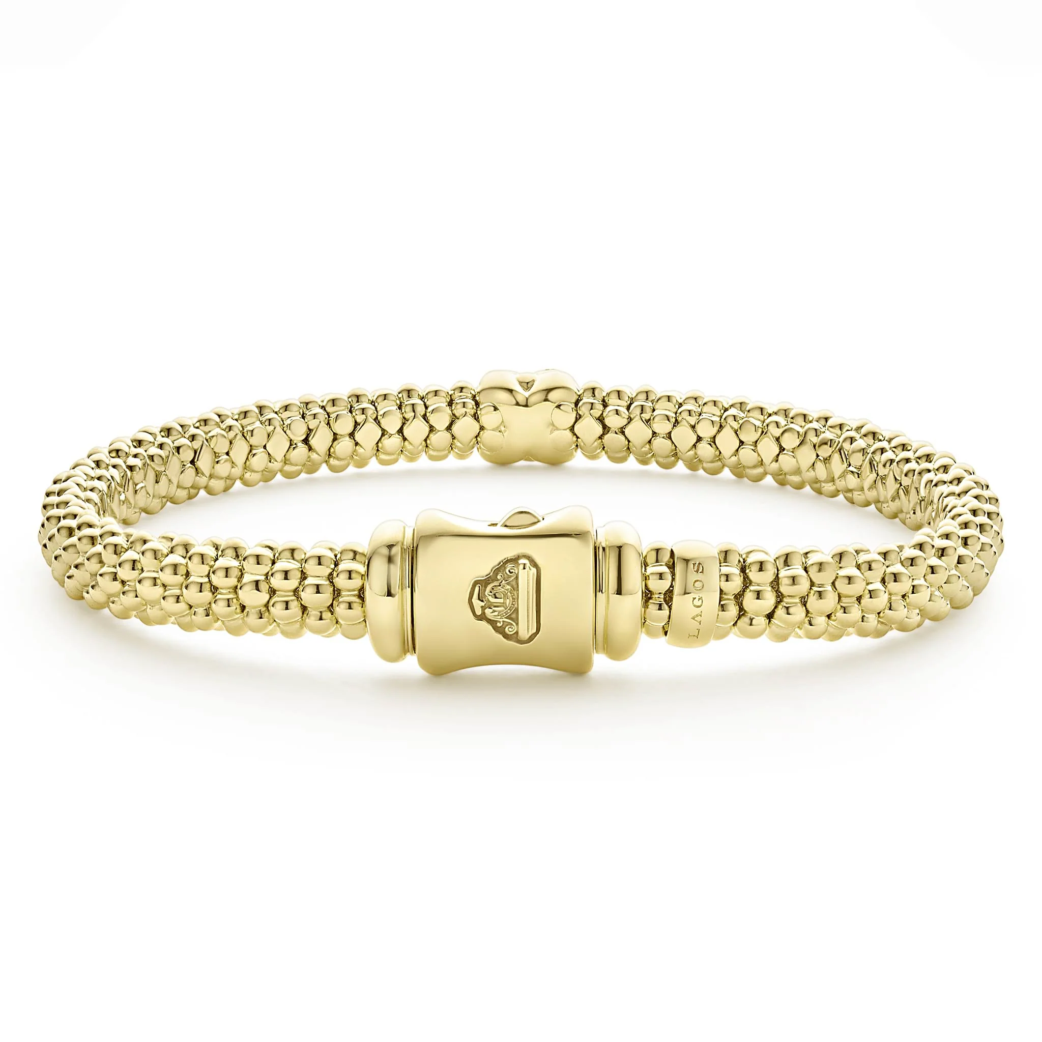 Embrace 18K Gold X Diamond Caviar Bracelet | 6mm - Image 5