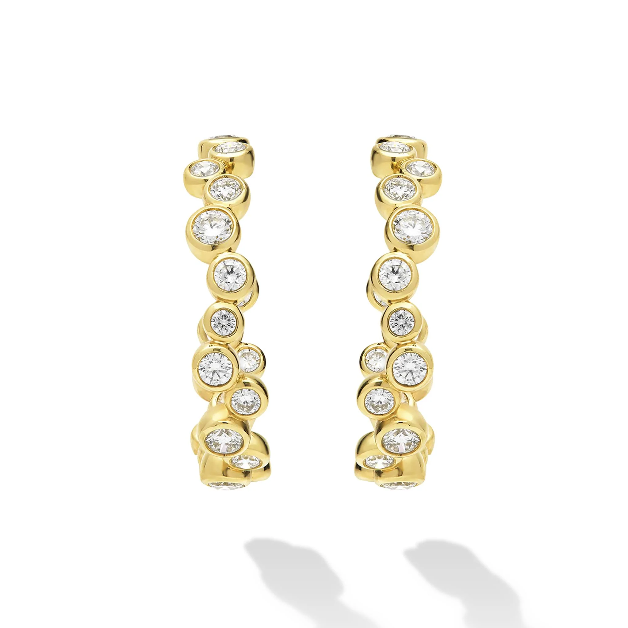Fizz 18K Gold Diamond Hoop Earrings - Image 3