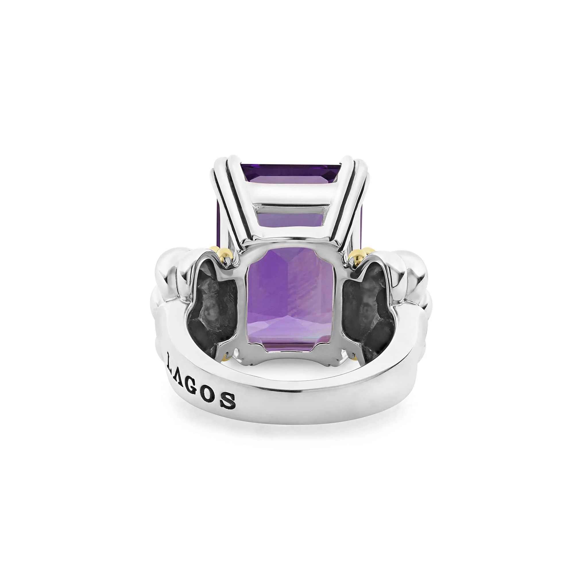 Glacier Large Emerald-Cut Amethyst Ring - Image 5