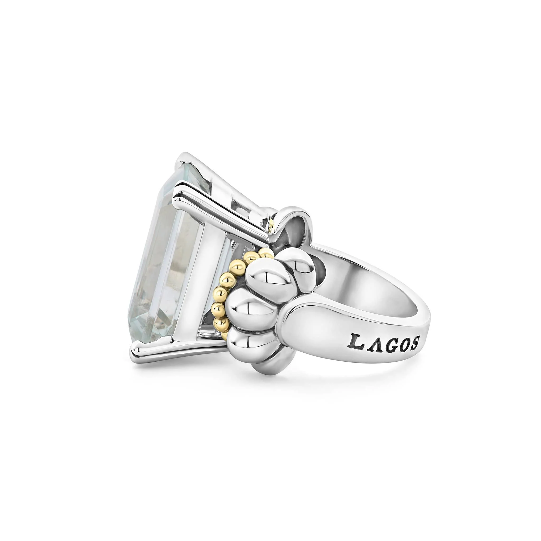 Glacier Large Emerald-Cut White Topaz Ring - Image 4