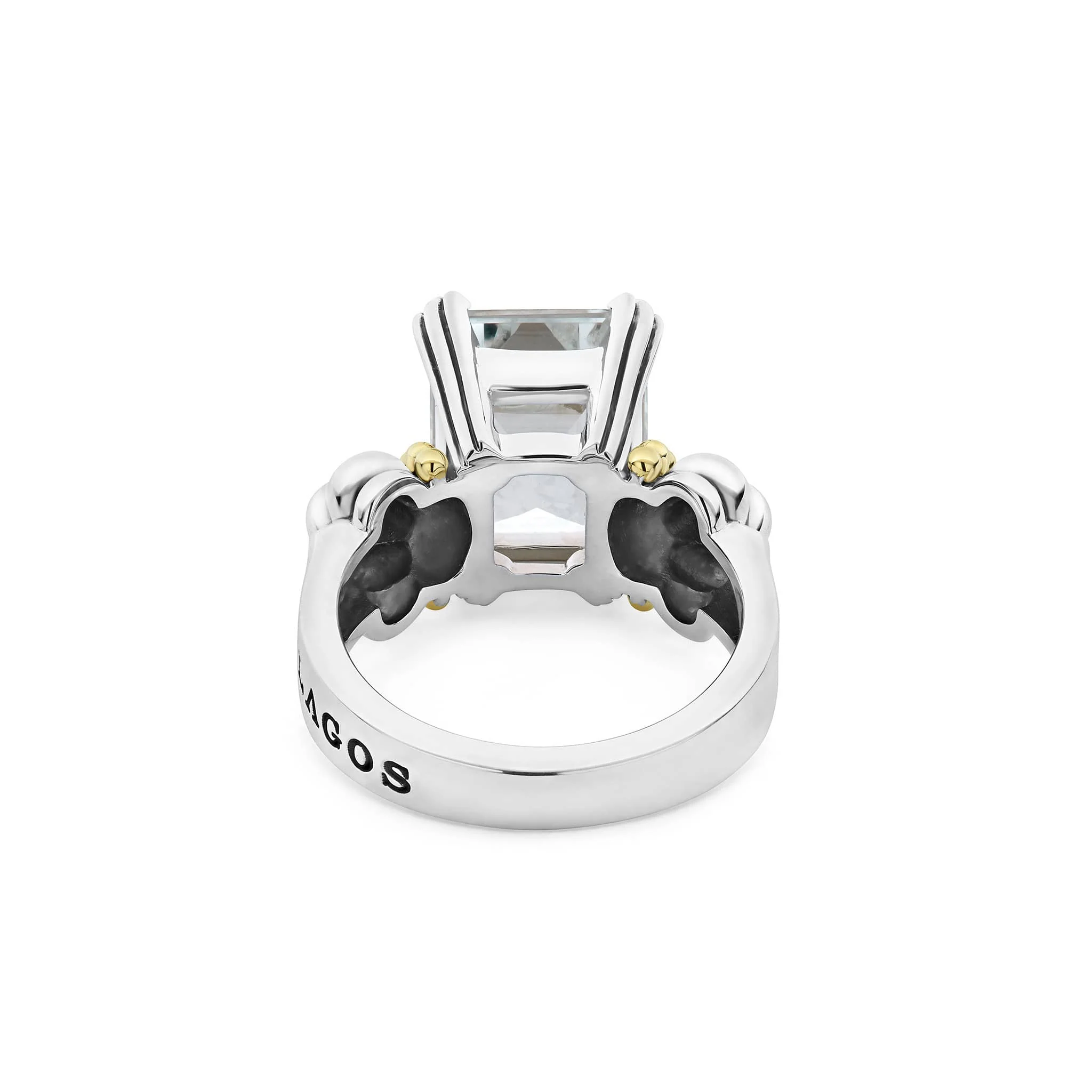 Glacier Medium Emerald-Cut White Topaz Ring - Image 5
